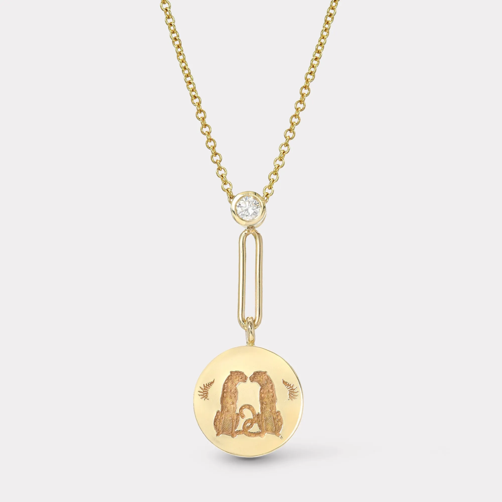 Mini Love Pendant on 18" Drop Loop Chain sold by Larroude product image thumbnail 2