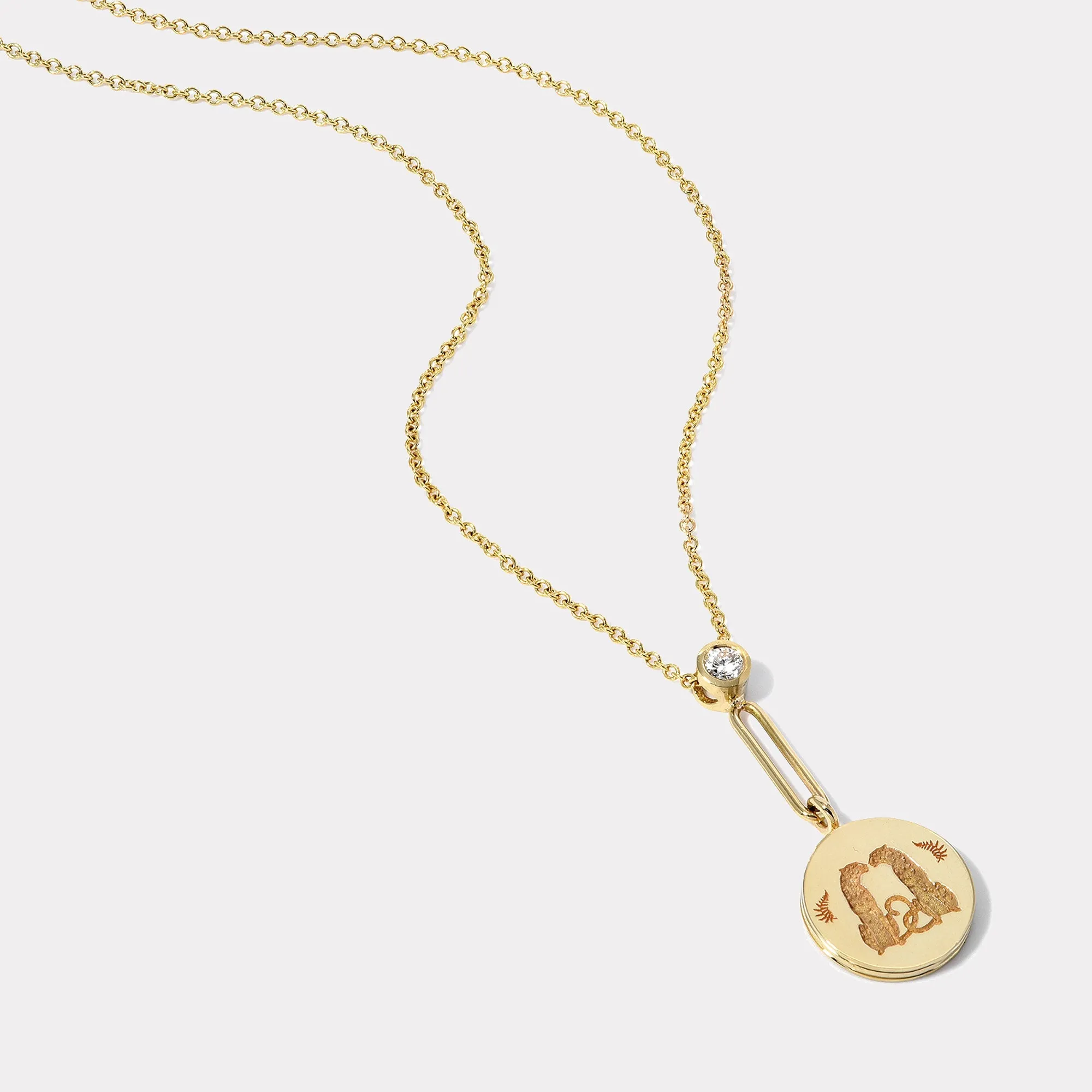 Mini Love Pendant on 18" Drop Loop Chain sold by Larroude