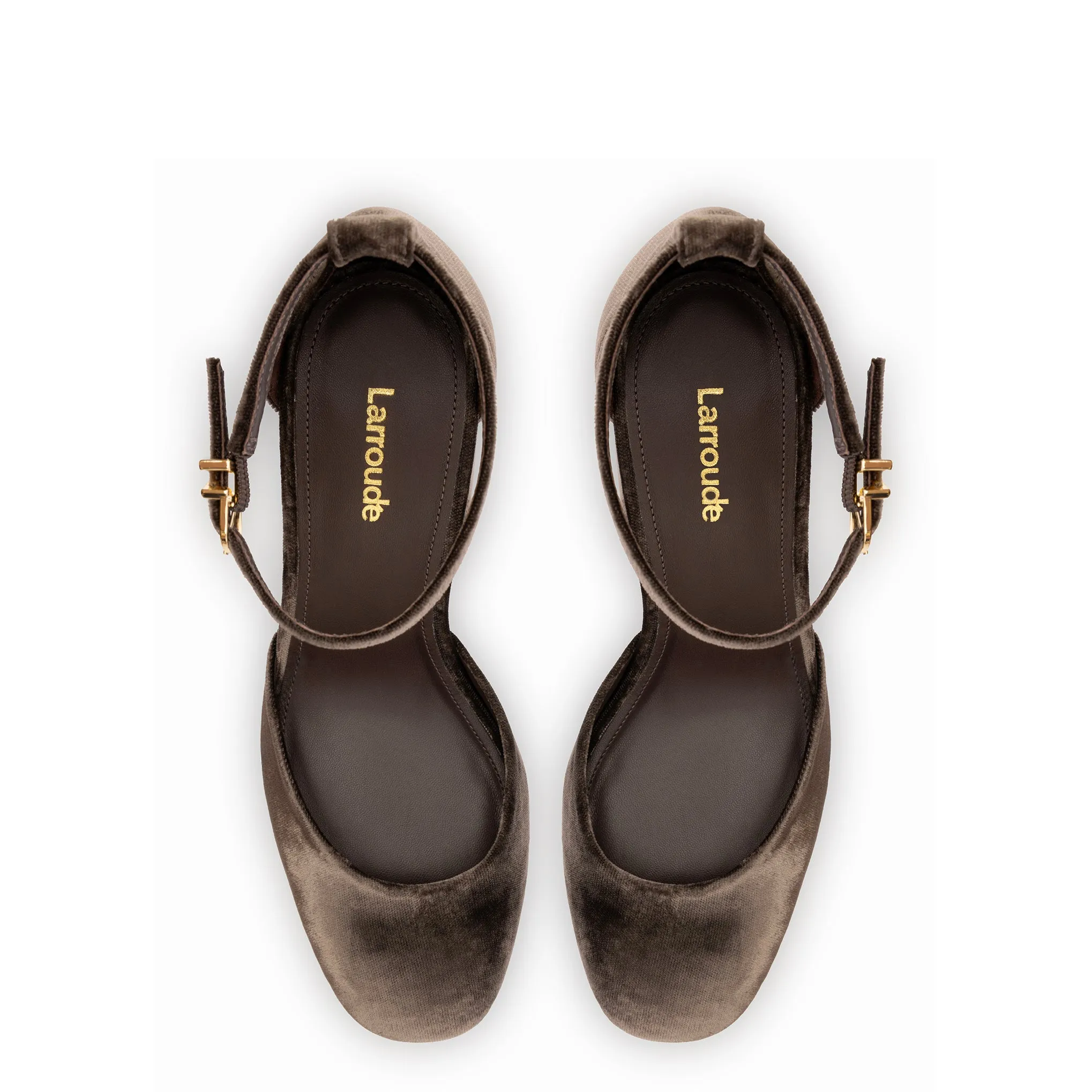 Ari Pump In Expresso Velvet sold by Larroude product image thumbnail 3