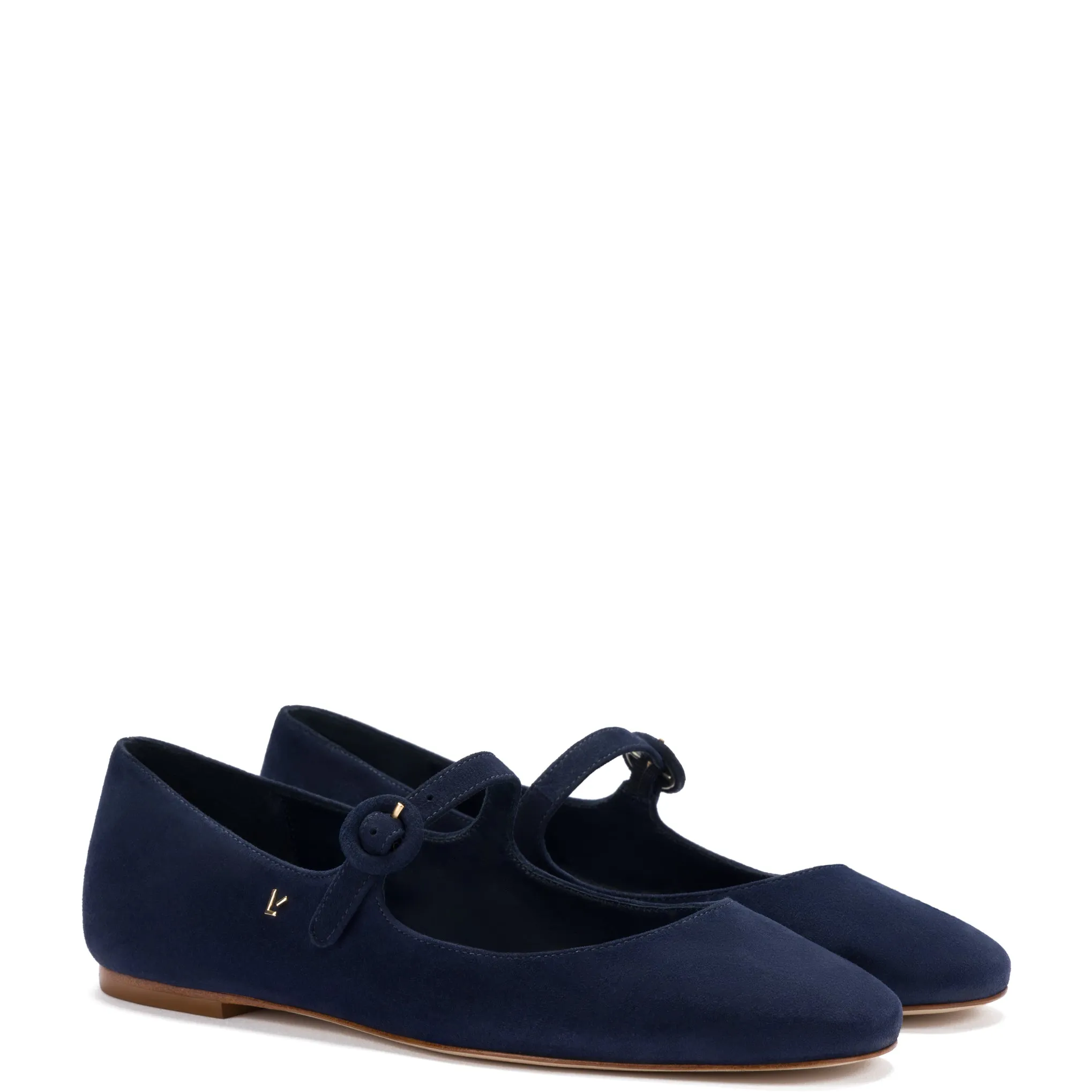 Blair Ballet Flat In Navy Suede sold by Larroude product image thumbnail 2