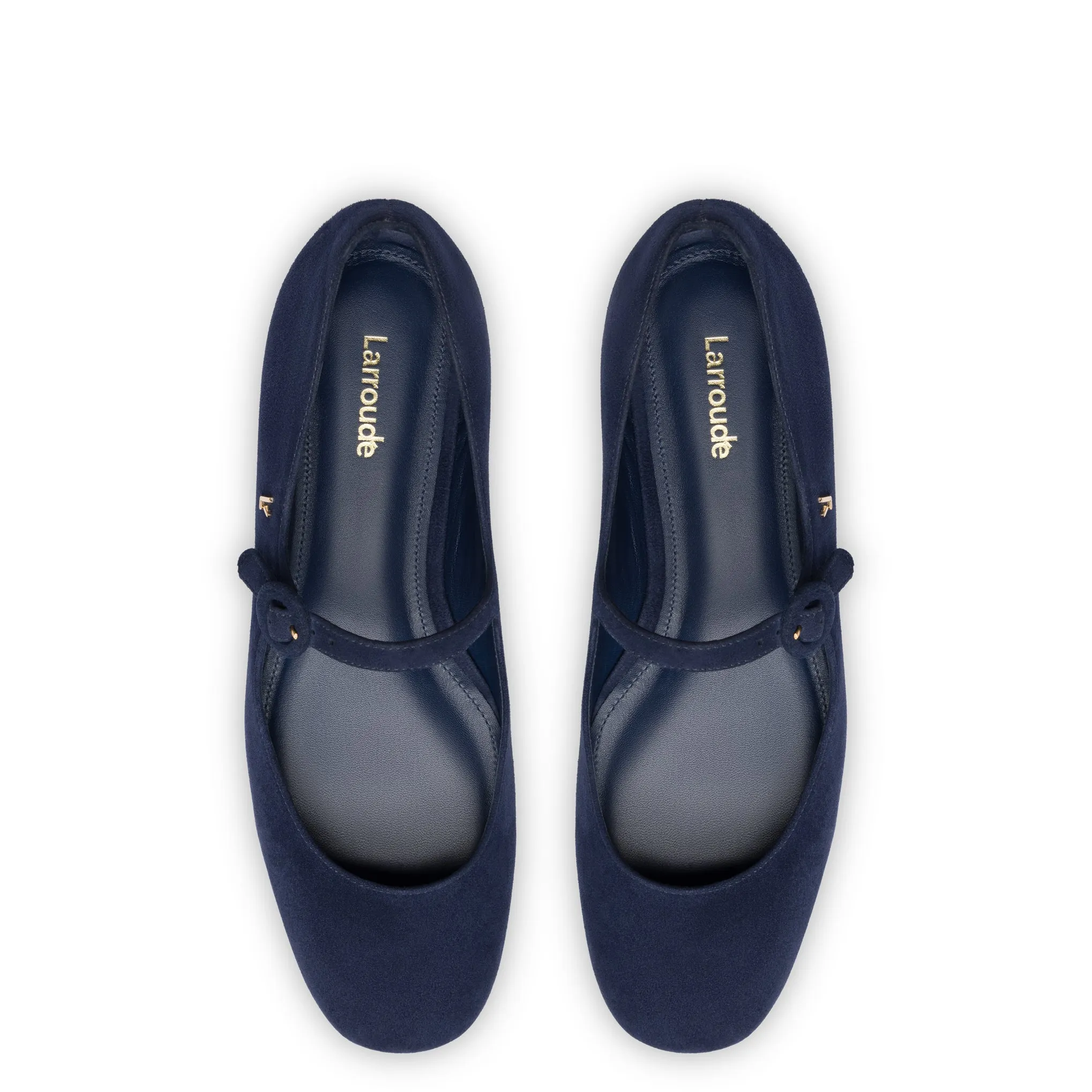 Blair Ballet Flat In Navy Suede sold by Larroude product image thumbnail 3
