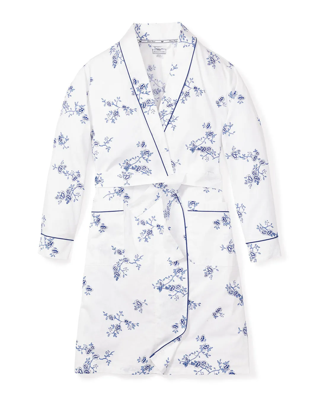 Women's Indigo Floral Robe sold by Larroude
