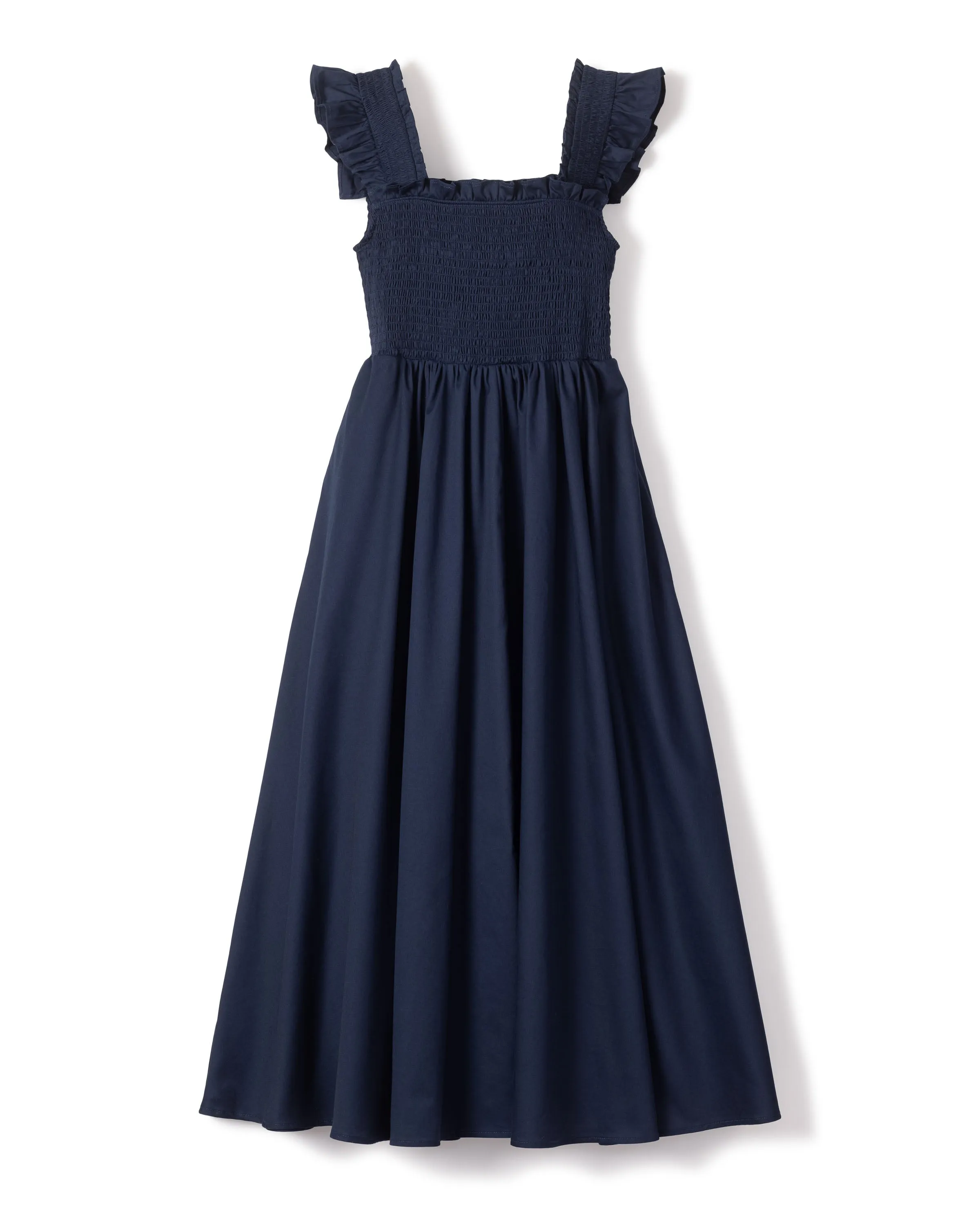 Women's Twill Margaux Dress in Navy sold by Larroude