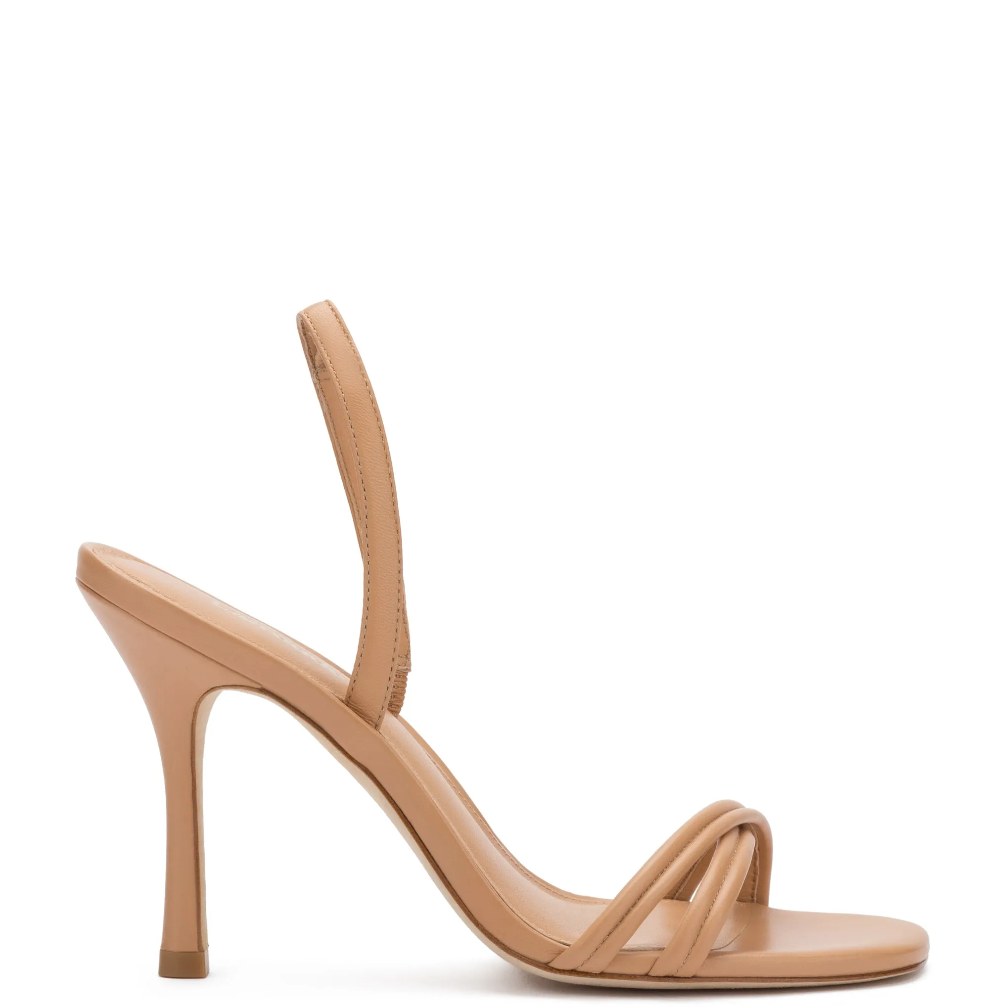 Annie Sandal In Tan Leather sold by Larroude