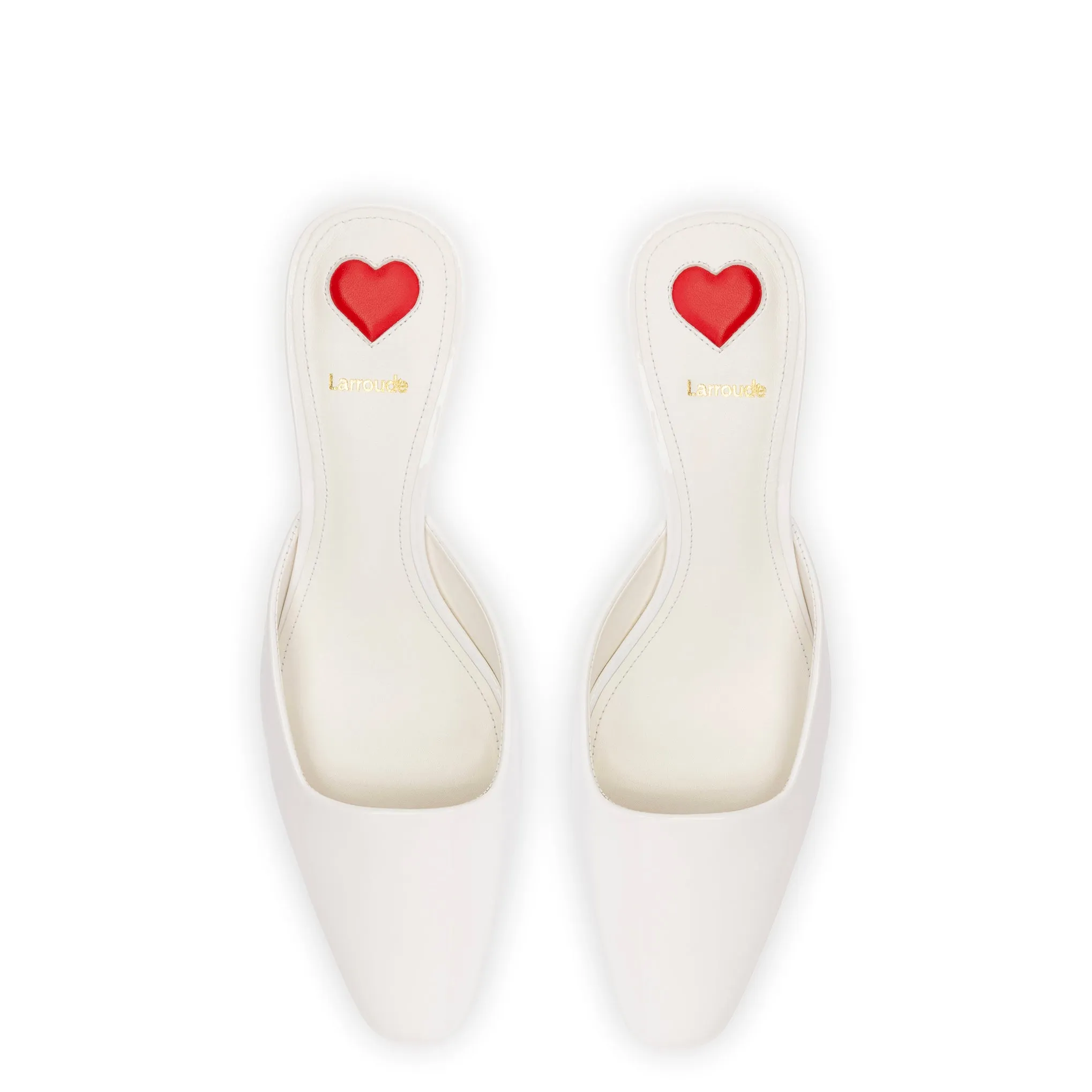 Amal Mule In White Patent Leather sold by Larroude product image thumbnail 3