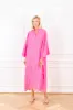 neon floral eyelet maxi caftan sold by Larroude