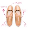 Blair Ballet Flat In Tan Patent Leather sold by Larroude