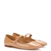 Blair Ballet Flat In Tan Patent Leather sold by Larroude
