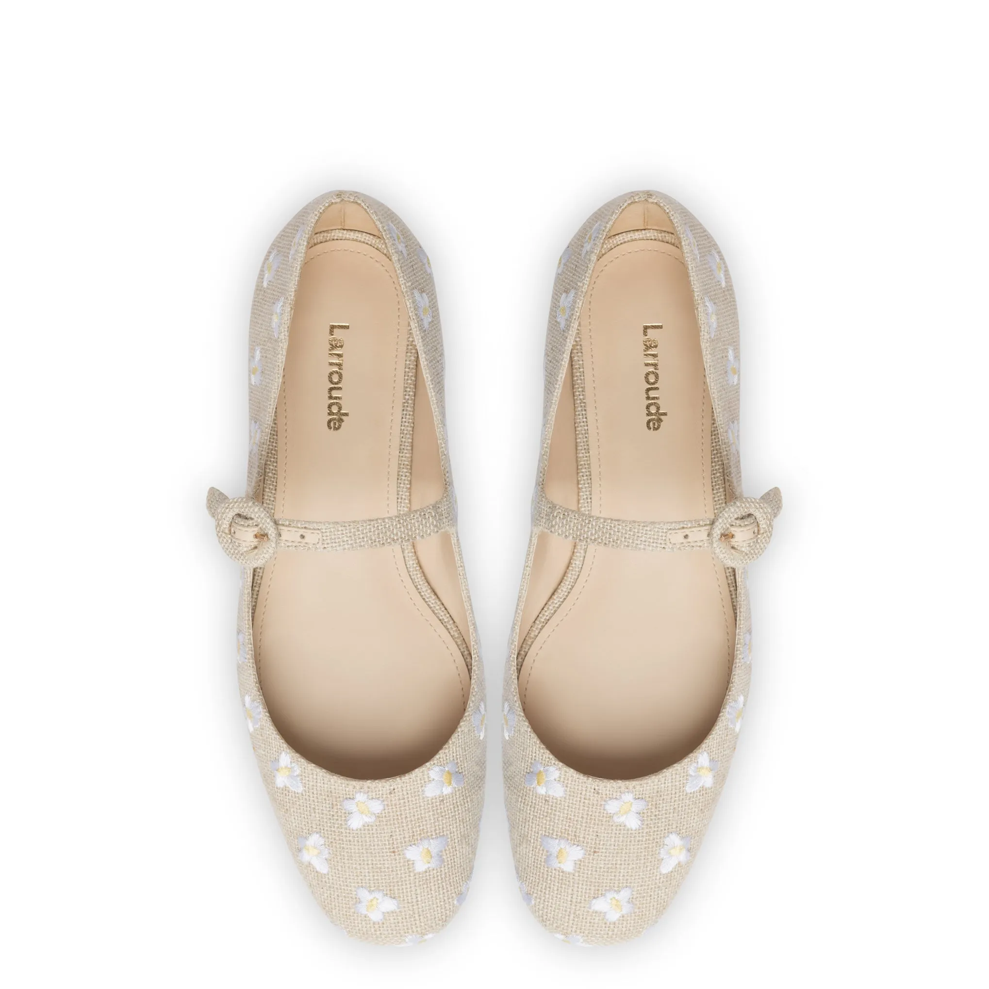 Blair Ballet Flat In Raw Linen sold by Larroude product image thumbnail 3