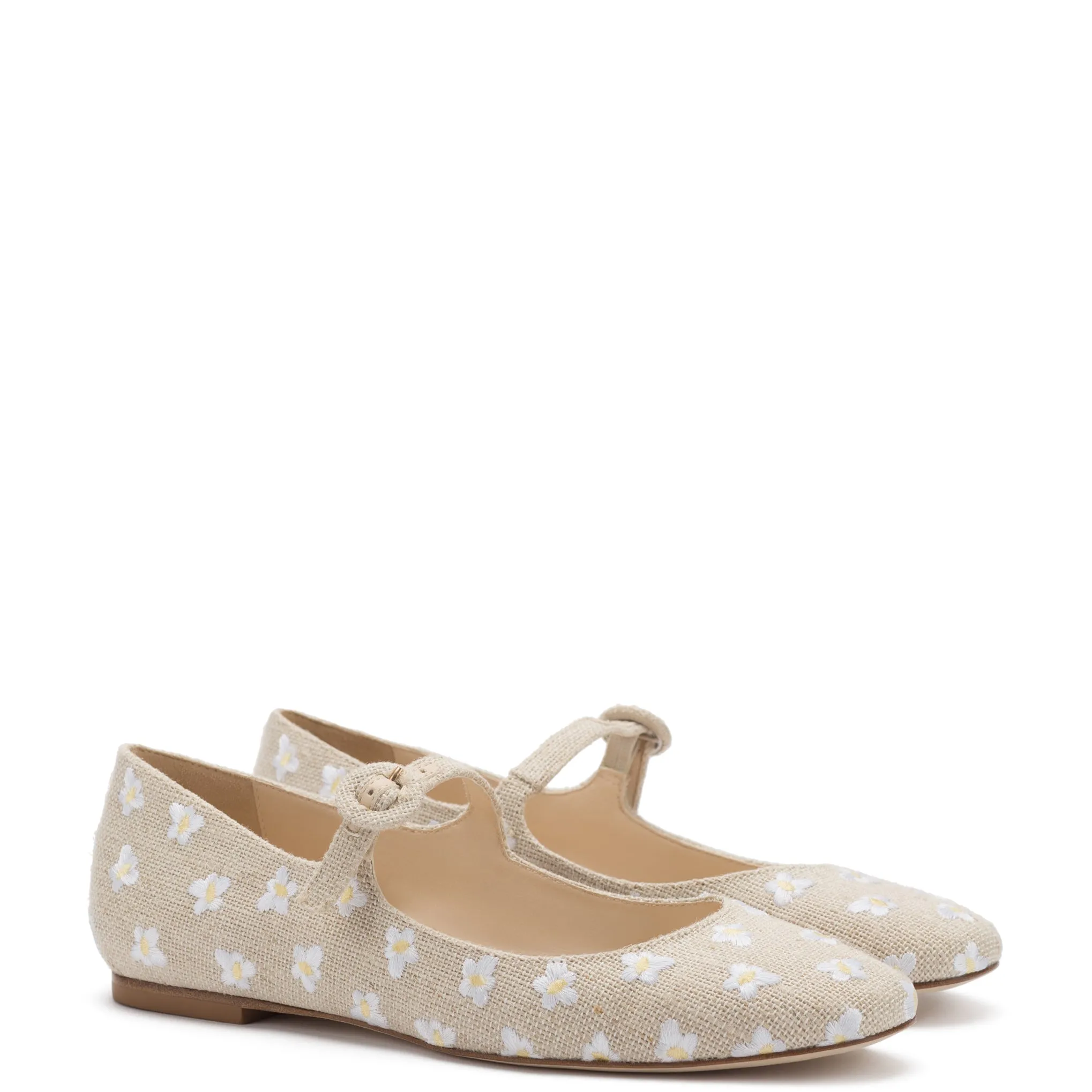 Blair Ballet Flat In Raw Linen sold by Larroude product image thumbnail 2