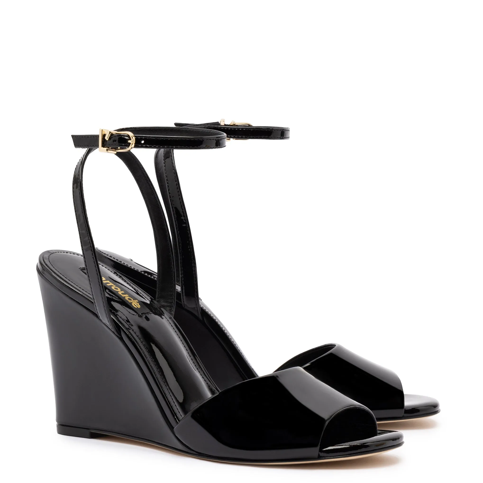 Yves Wedge In Black Patent Leather sold by Larroude product image thumbnail 2