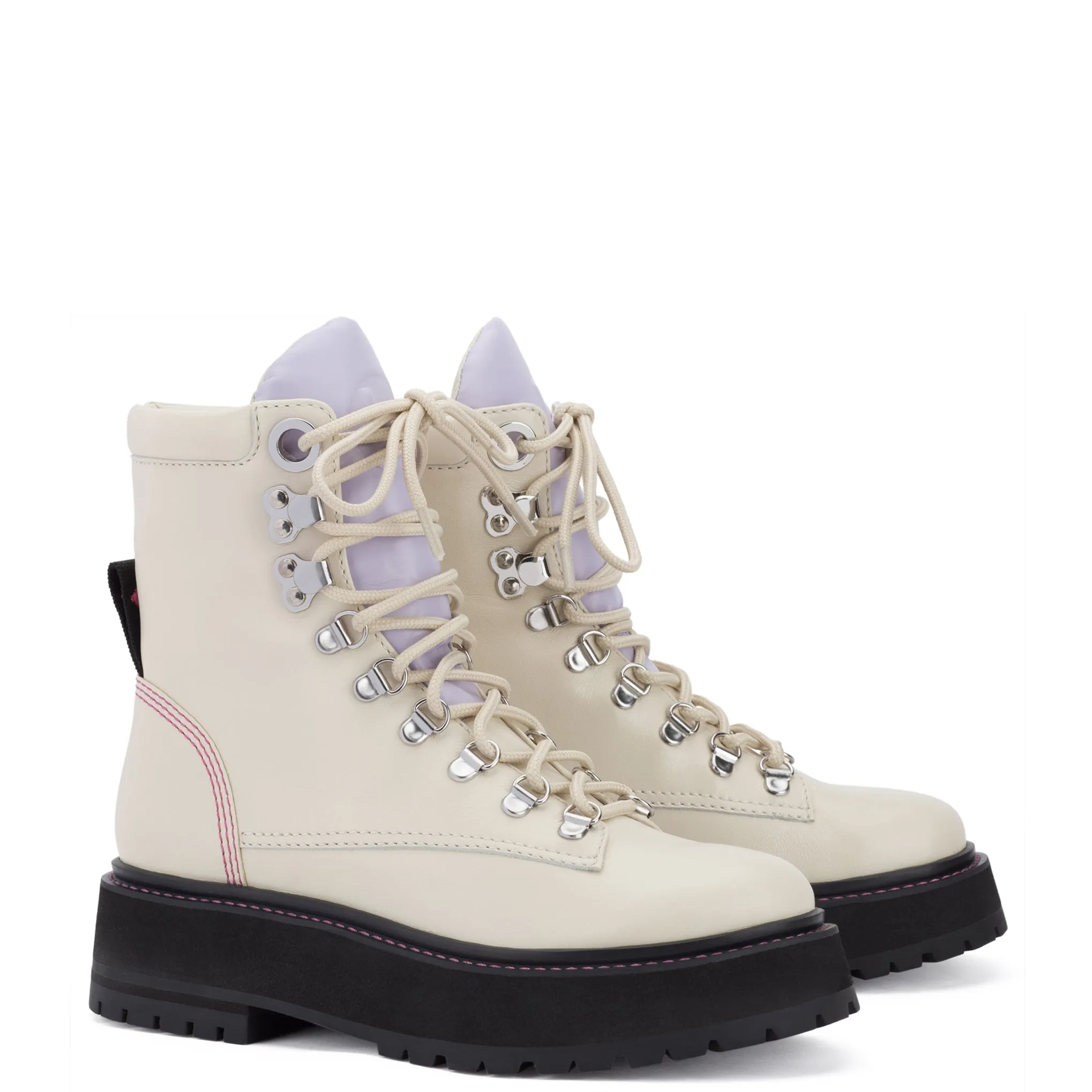 Jordan Boot In Ivory Leather sold by Larroude product image thumbnail 5