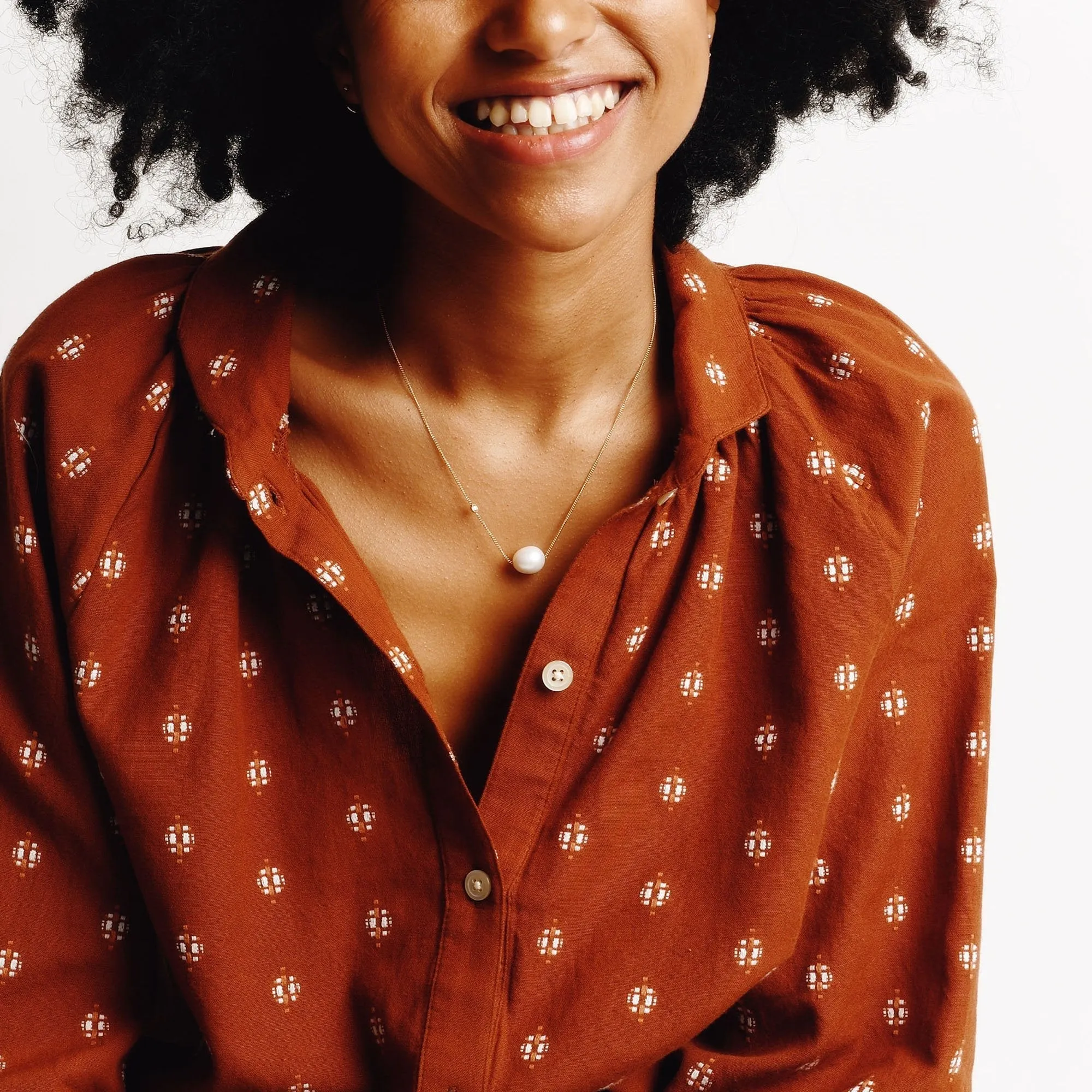 Baroque Pearl Duo Necklace sold by Larroude product image thumbnail 3