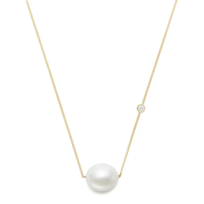 Baroque Pearl Duo Necklace sold by Larroude