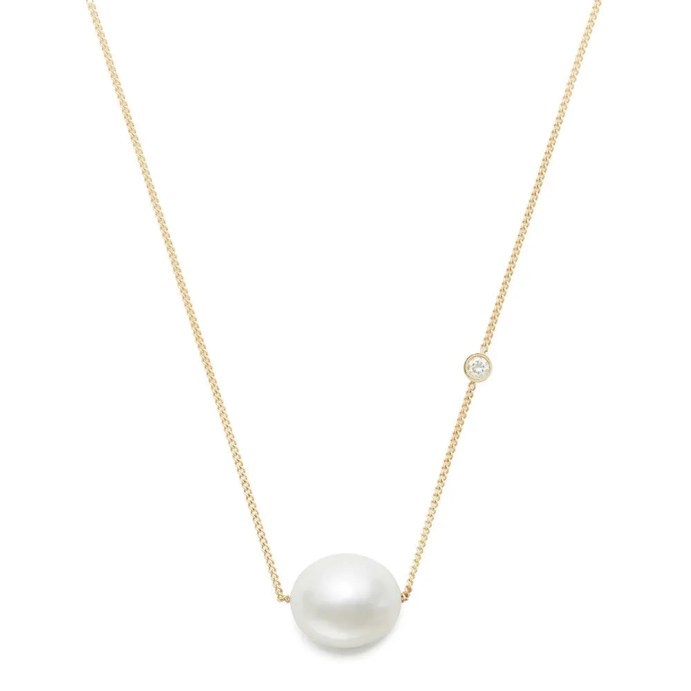 Baroque Pearl Duo Necklace sold by Larroude