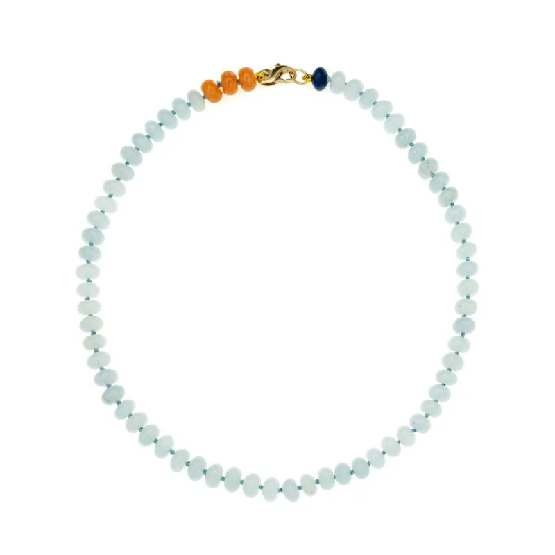 Shades of Light Blue Gemstone Necklace sold by Larroude