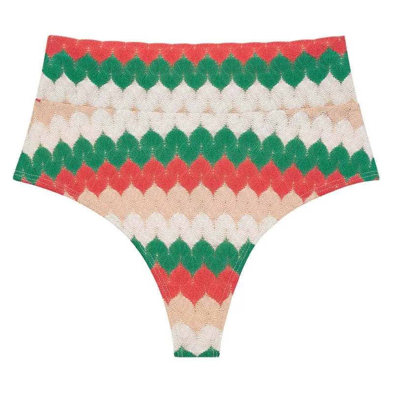 Gelato Added Coverage High Rise Bikini Bottom sold by Larroude