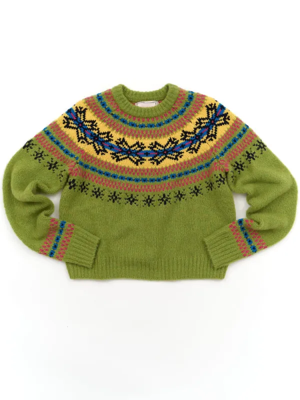 Nora Snowflake Crewneck made by Lingua Franca NYC