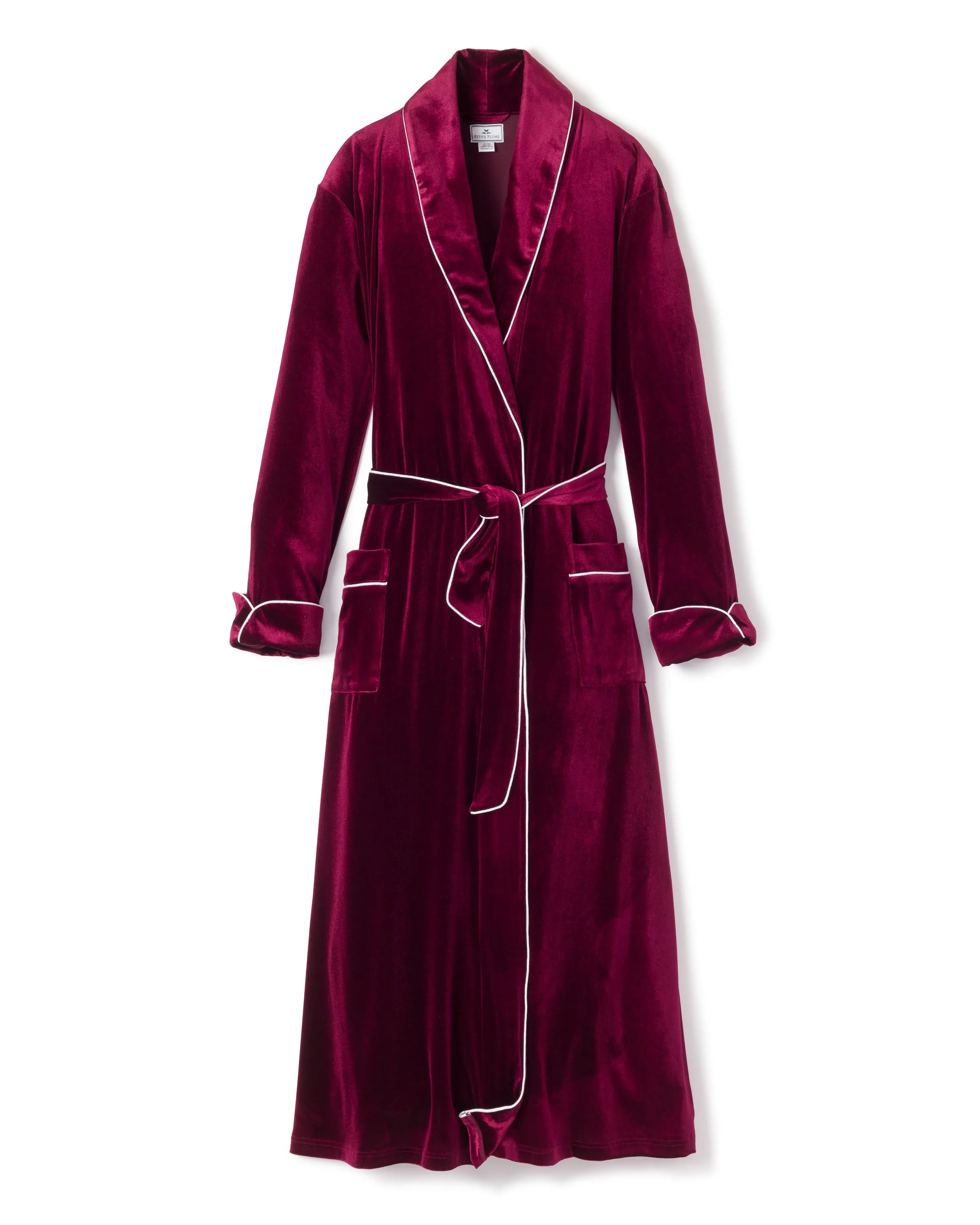 Royal Garnet Velour Robe sold by Larroude