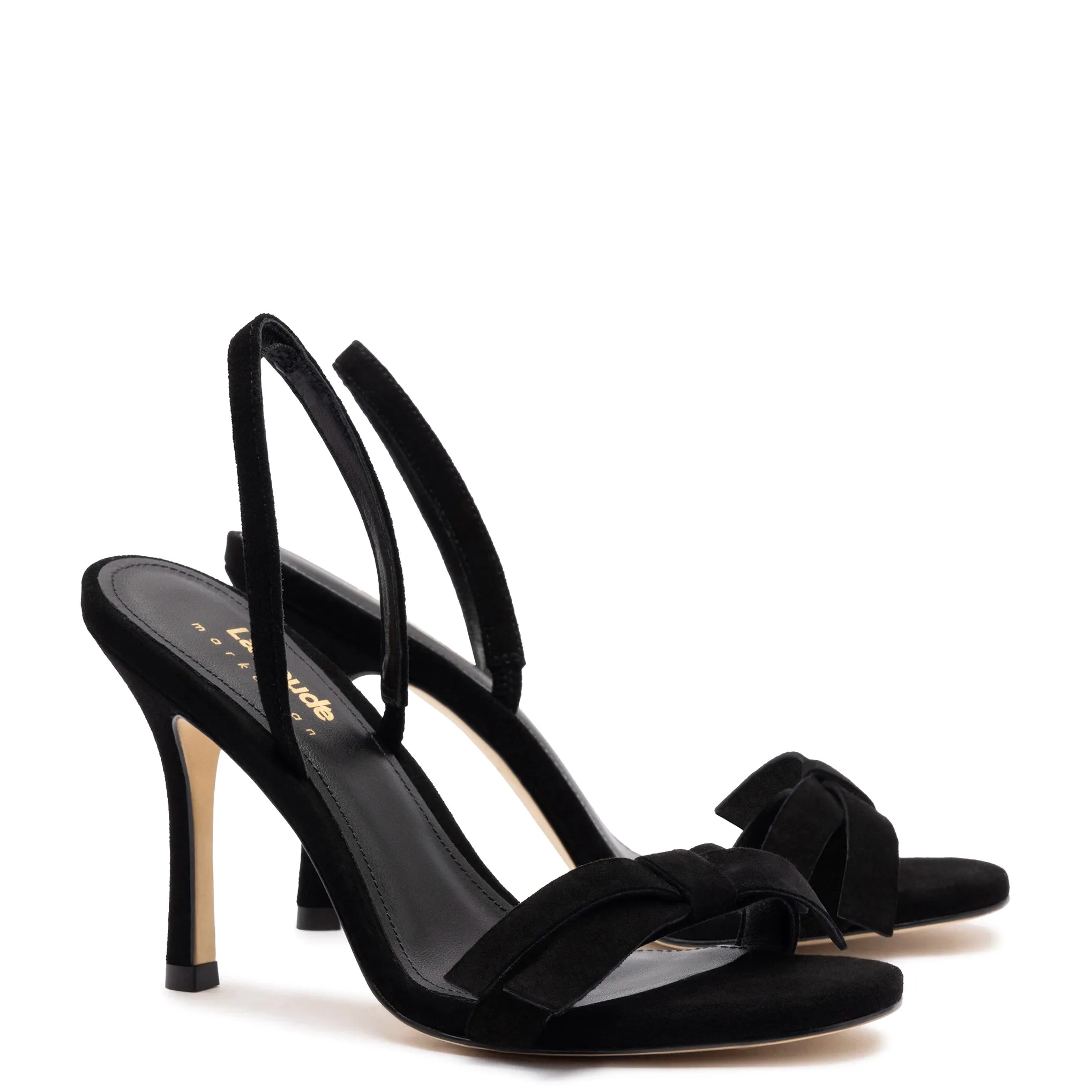 Larroudé x Markarian Sandal In Black Suede sold by Larroude product image thumbnail 2