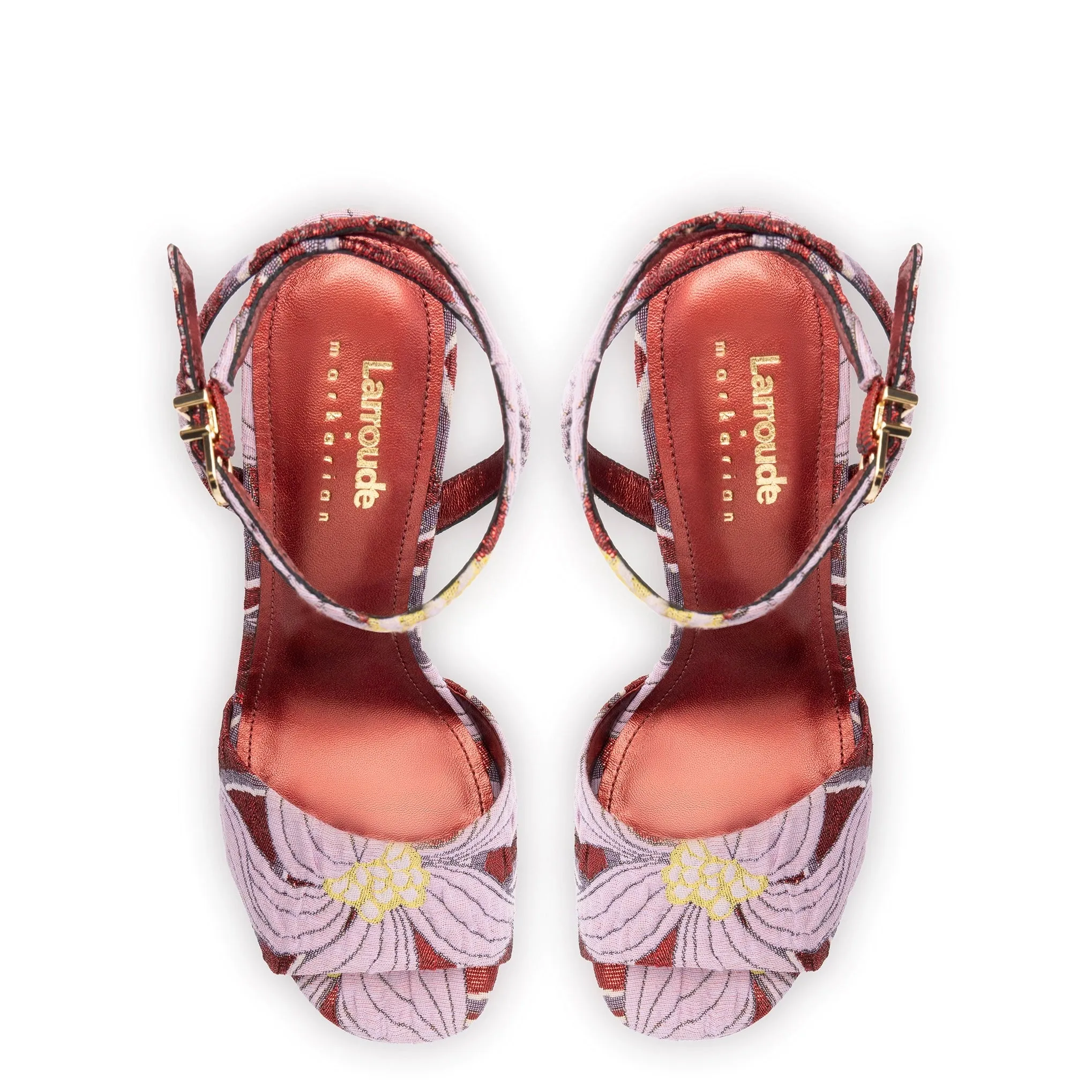 Larroudé x Markarian Wedge In Red Floral Dutel sold by Larroude product image thumbnail 3