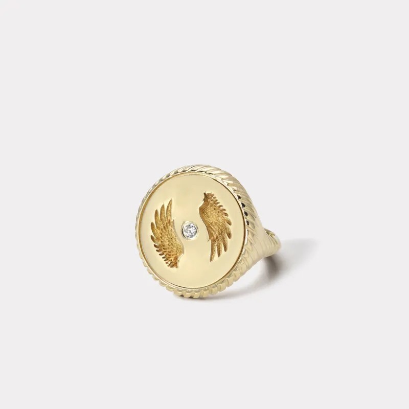 Bravery Signet Ring made by Larroude