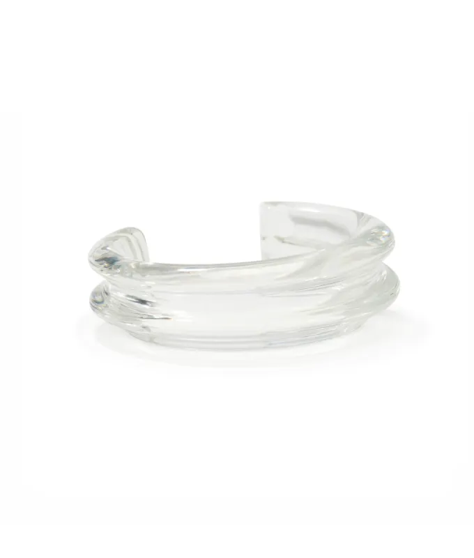 Onda Cuff in Clear sold by Larroude