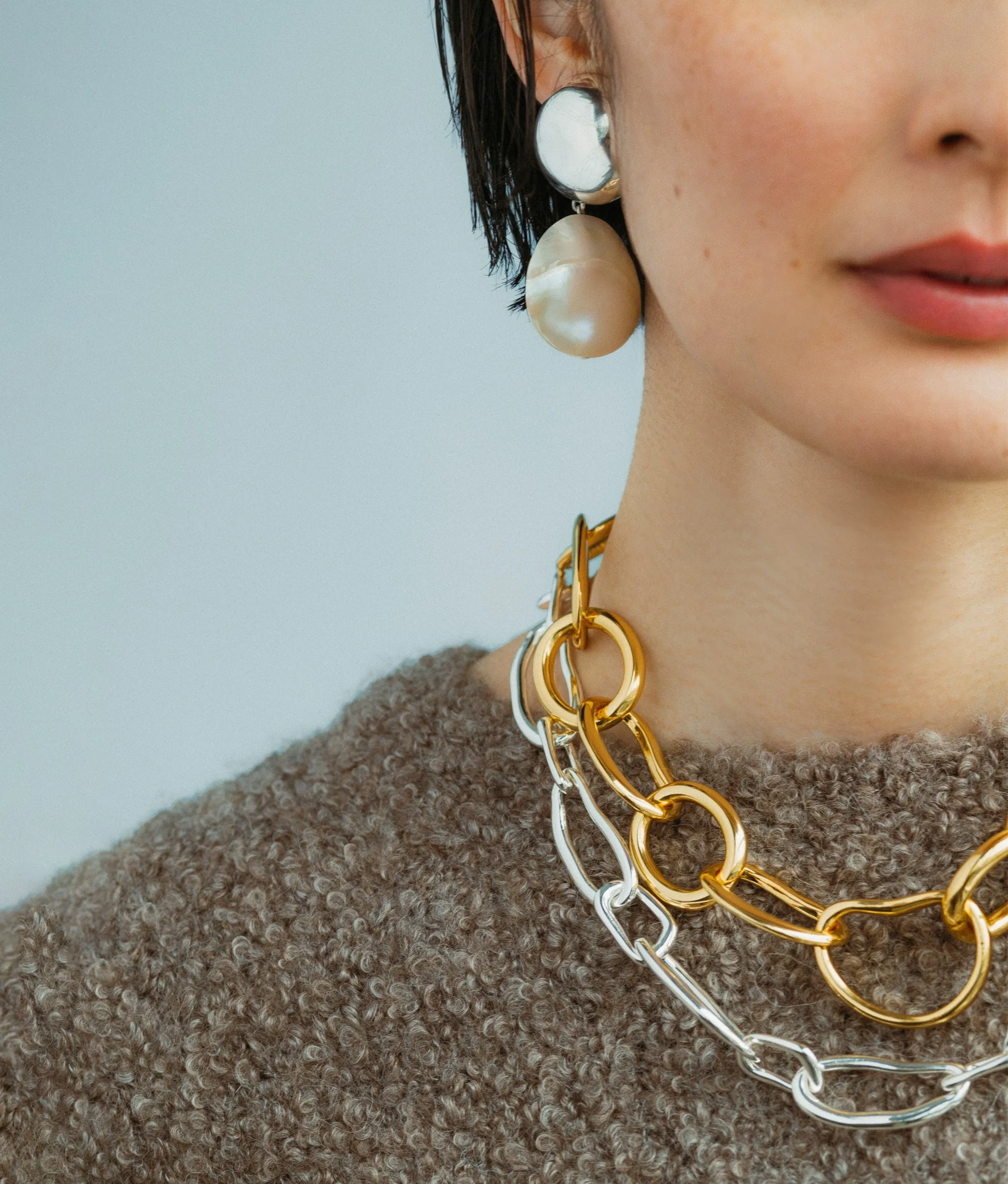 Collage Chain Necklace in Silver sold by Larroude product image thumbnail 3