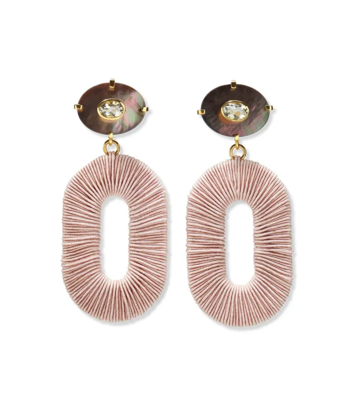 Adriatic Earrings in Black Pearl sold by Larroude