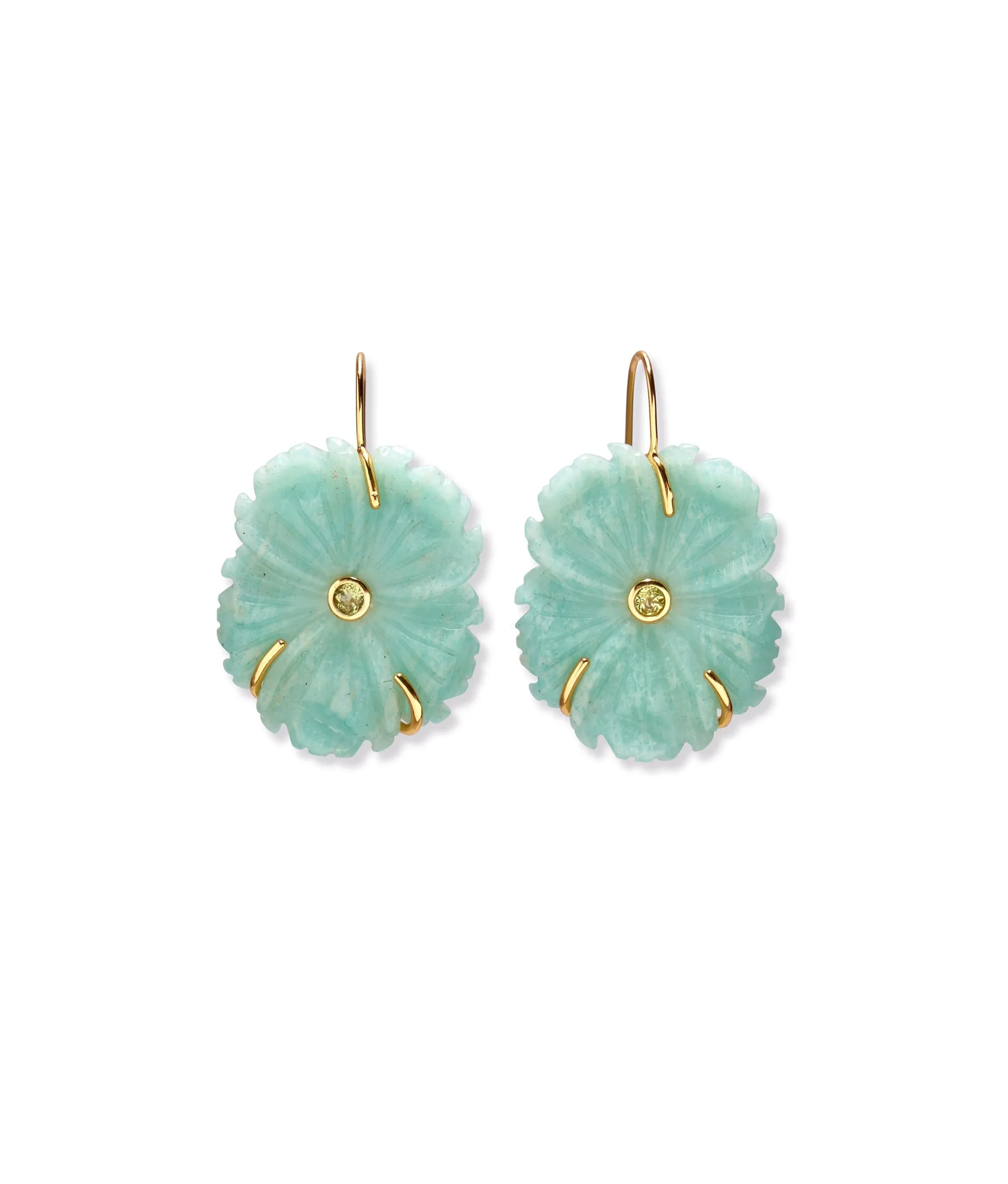 New Bloom Earrings in Sea Foam sold by Larroude