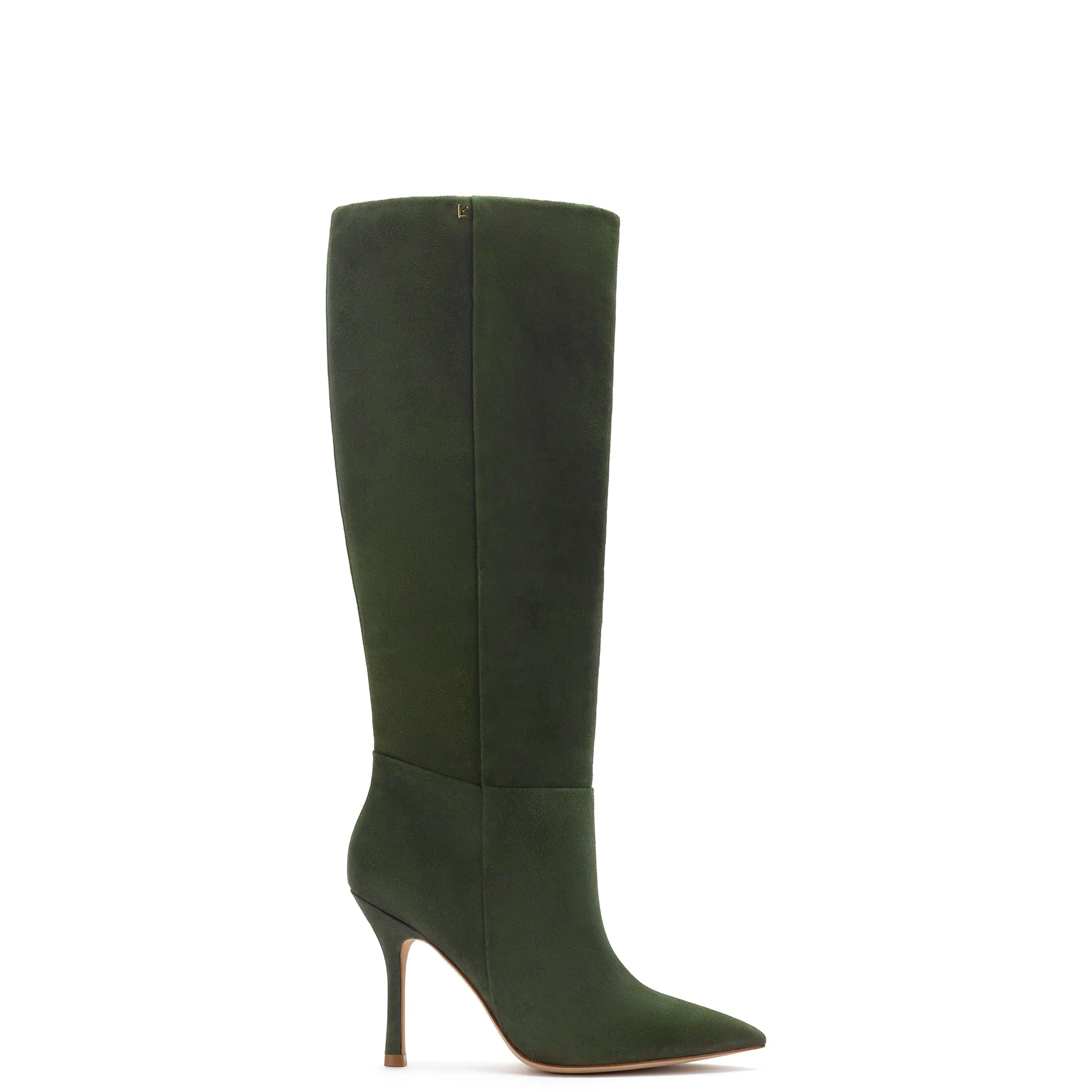 Kate Boot In Military Green Suede sold by Larroude