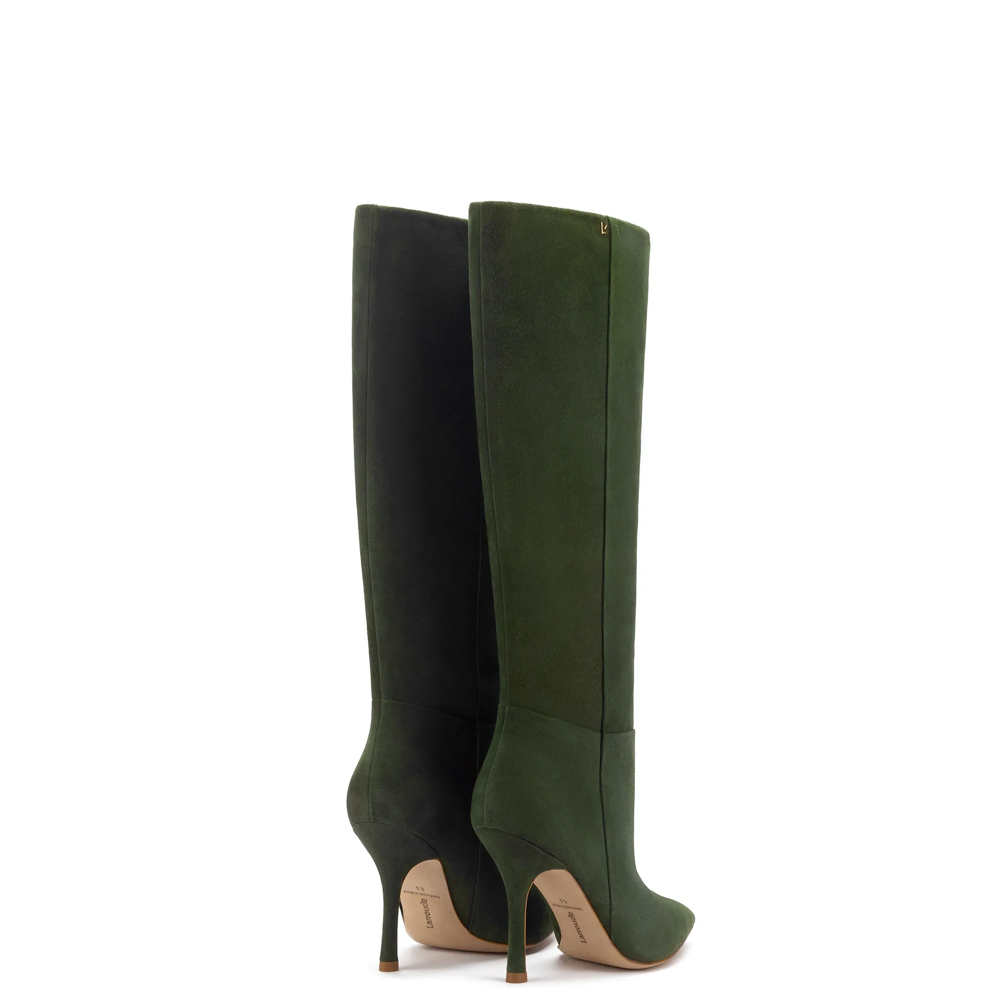 Kate Boot In Military Green Suede sold by Larroude product image thumbnail 3