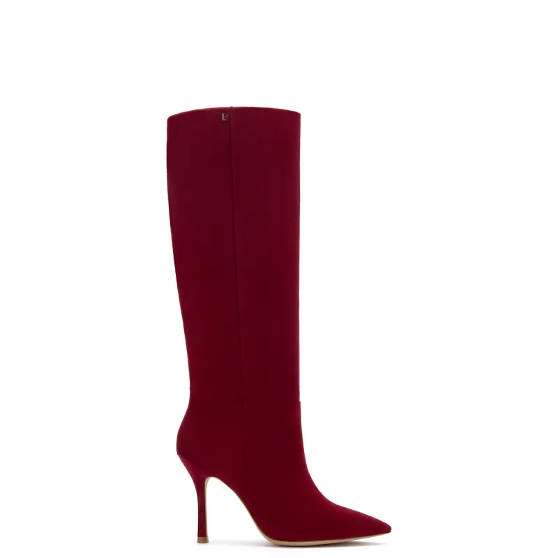 Kate Boot In Lipstick Red Suede sold by Larroude