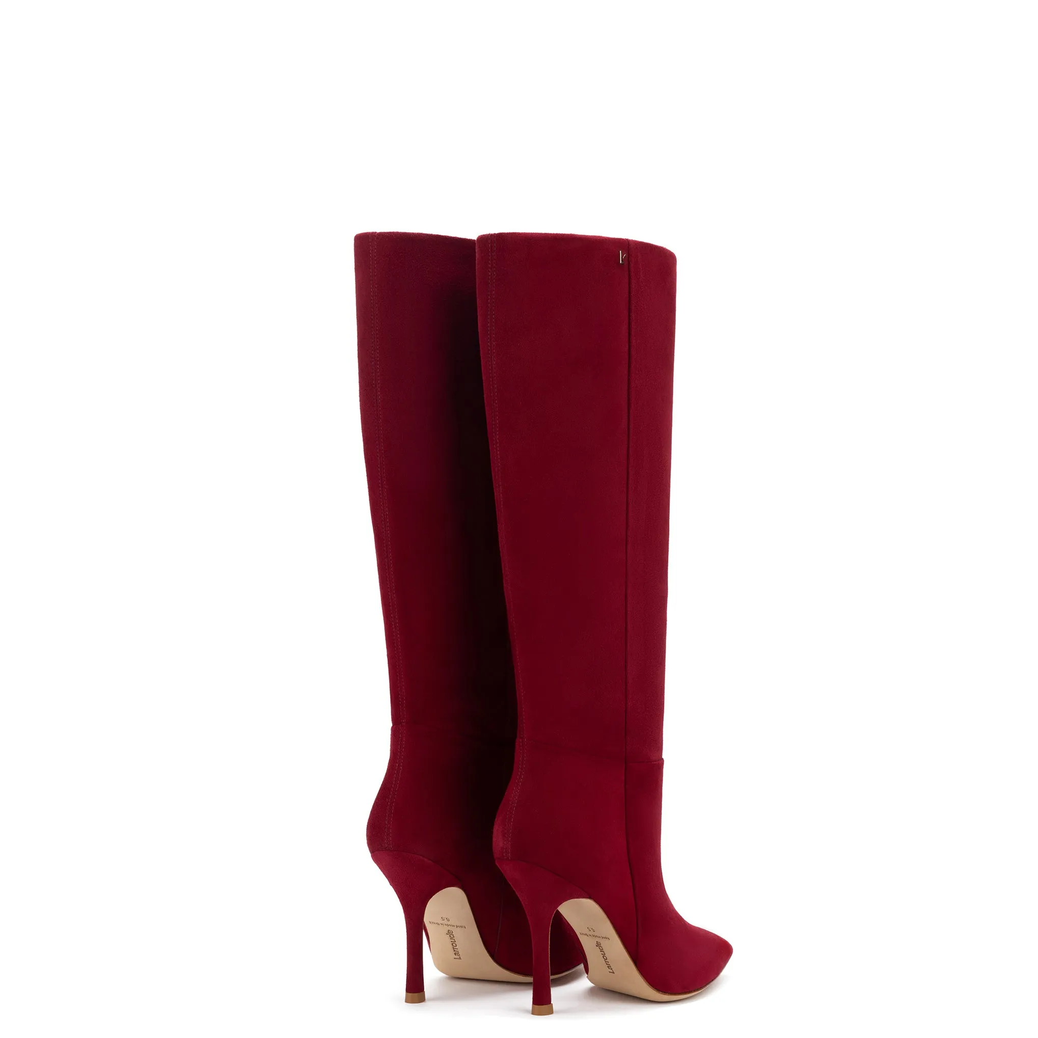 Kate Boot In Lipstick Red Suede sold by Larroude product image thumbnail 3