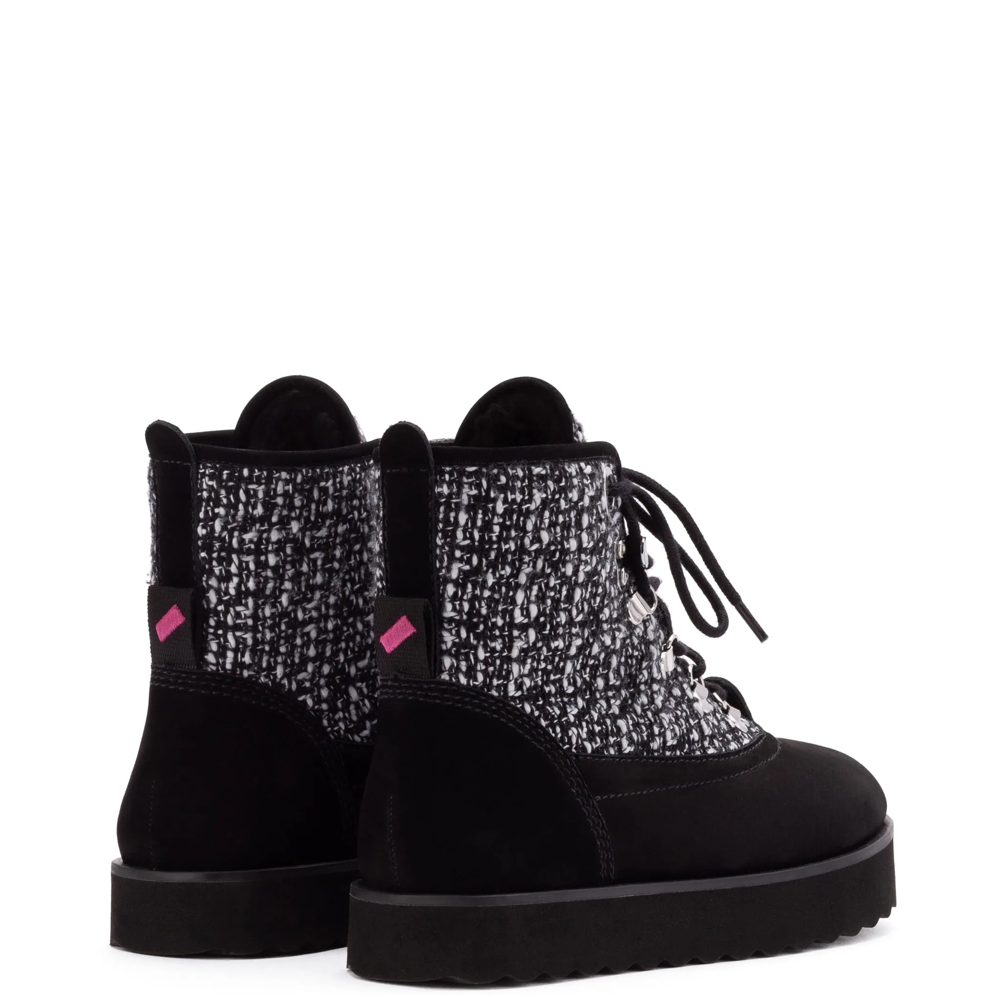 Vail Boot In Black Tweed and Suede sold by Larroude product image thumbnail 3