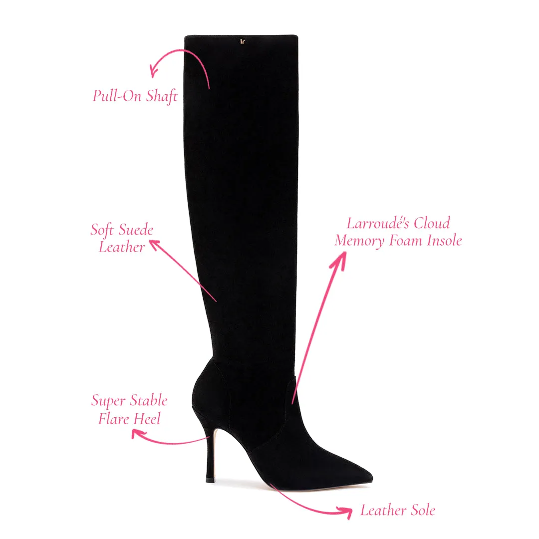 Kate Slouch Boot In Black Suede sold by Larroude product image thumbnail 5