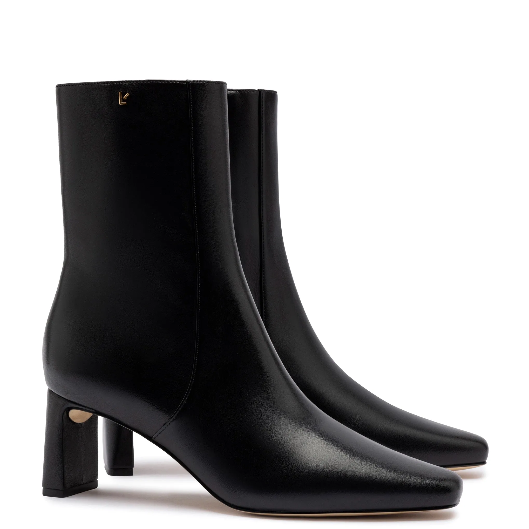 Alexis Bootie In Black Leather sold by Larroude product image thumbnail 2