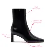 Alexis Bootie In Black Leather sold by Larroude