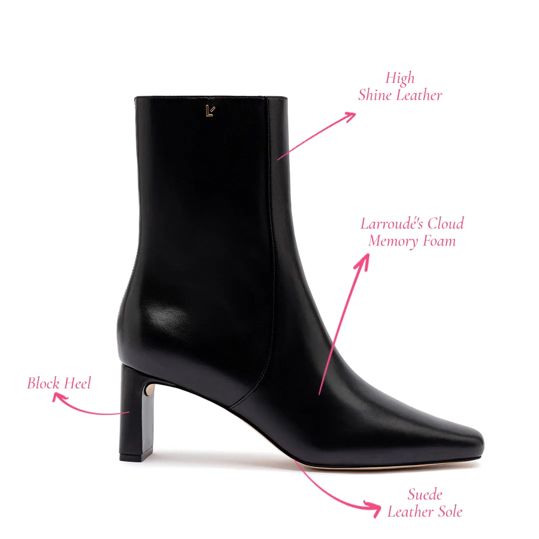 Alexis Bootie In Black Leather sold by Larroude product image thumbnail 5