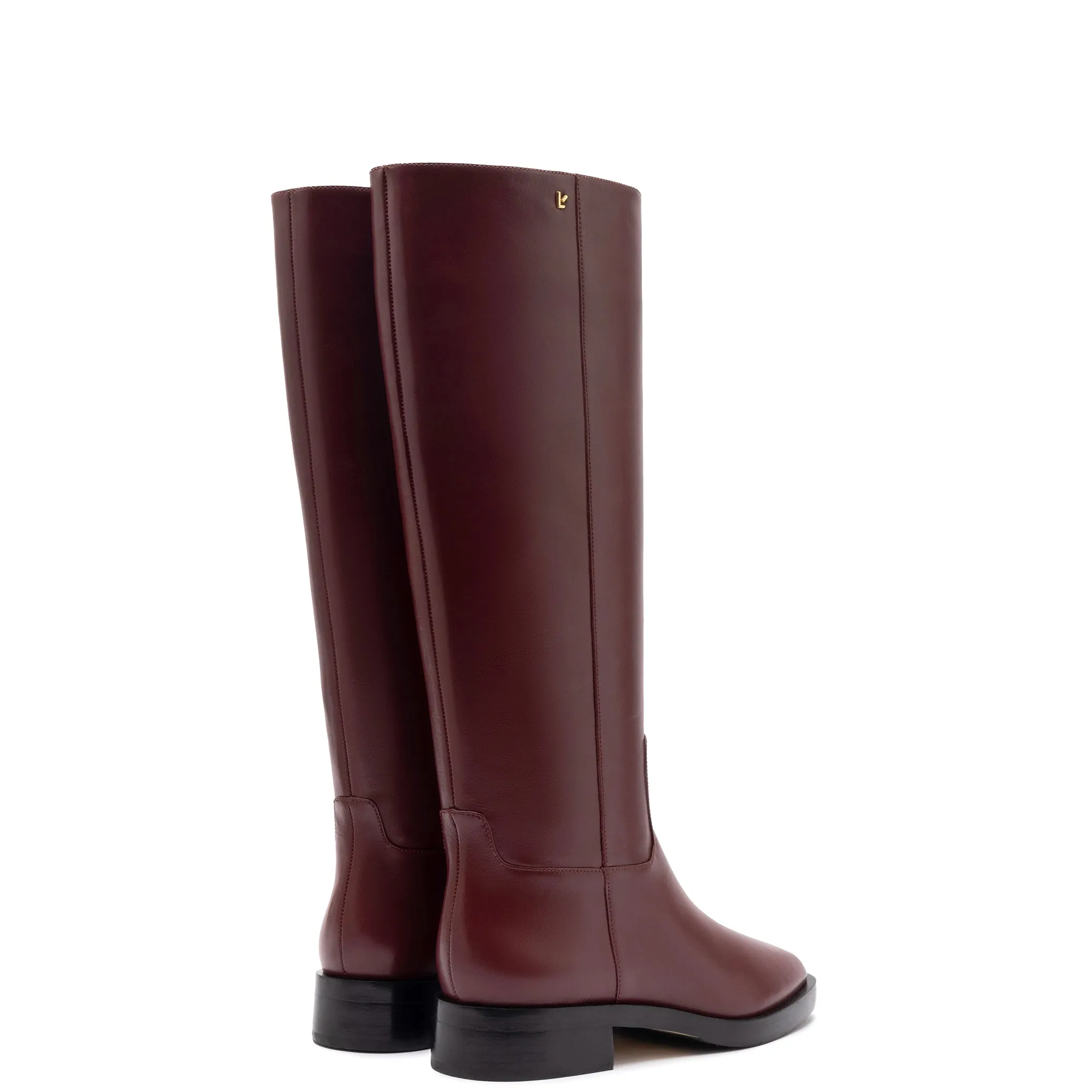 Anne Boot In Burgundy Leather sold by Larroude product image thumbnail 3