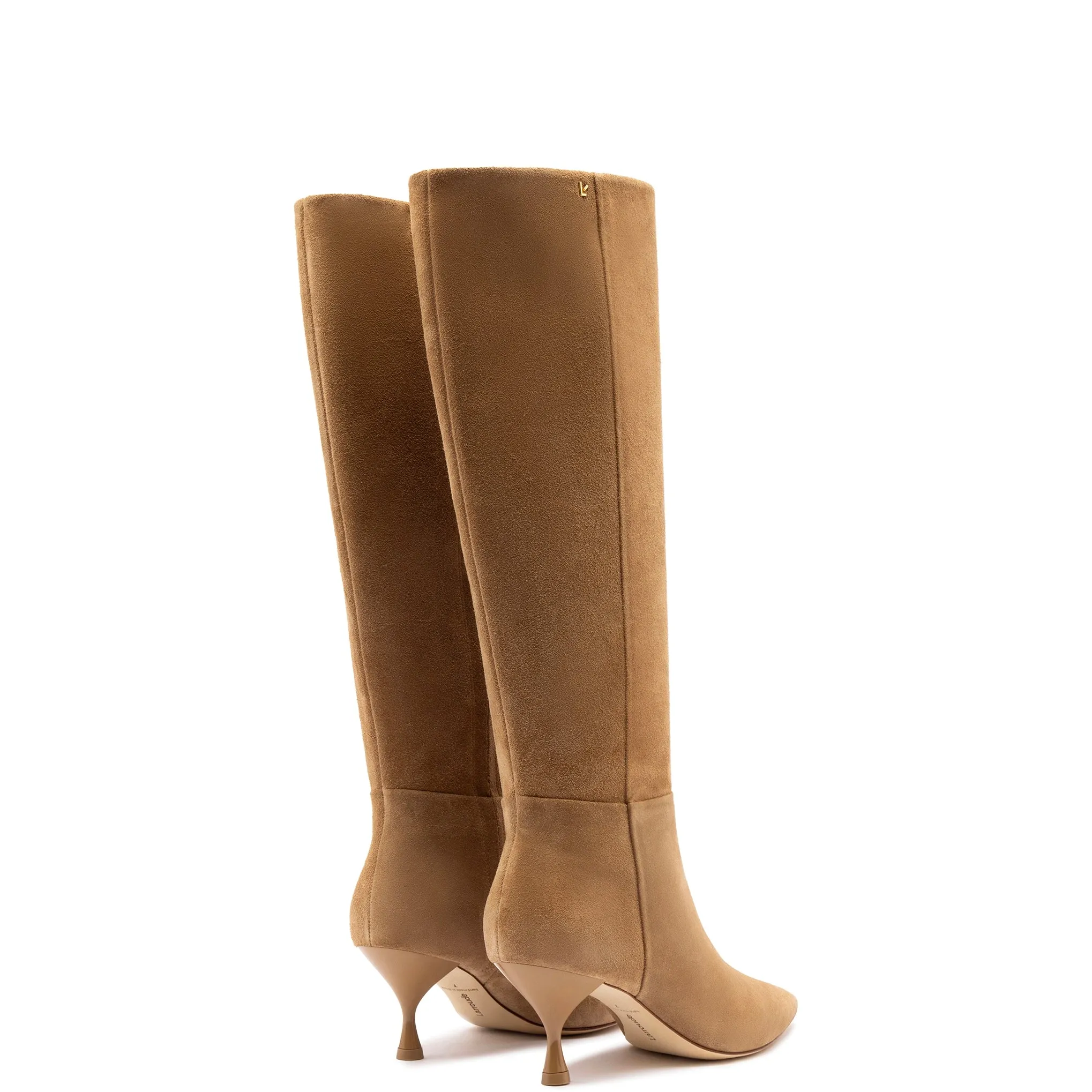 Georgia Boot In Peanut Suede sold by Larroude product image thumbnail 3