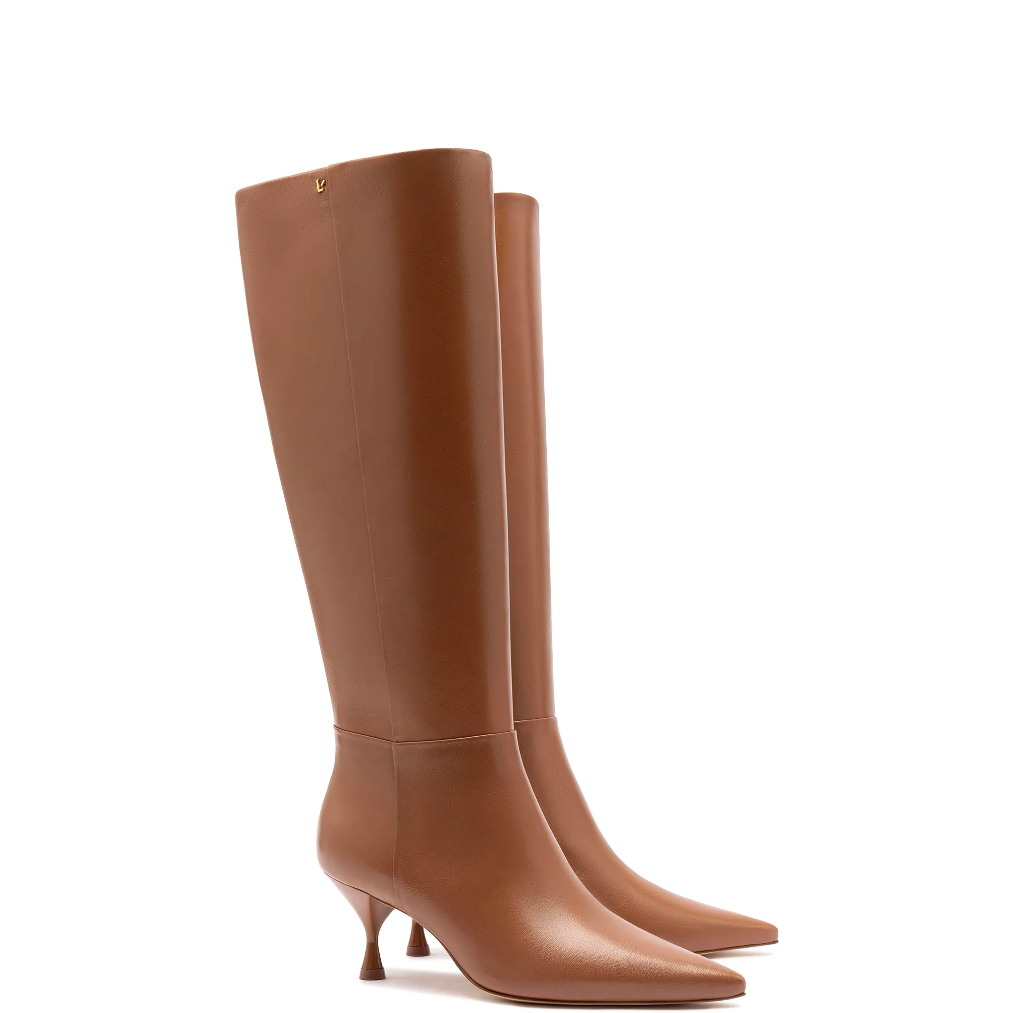 Georgia Boot In Caramel Leather sold by Larroude product image thumbnail 2