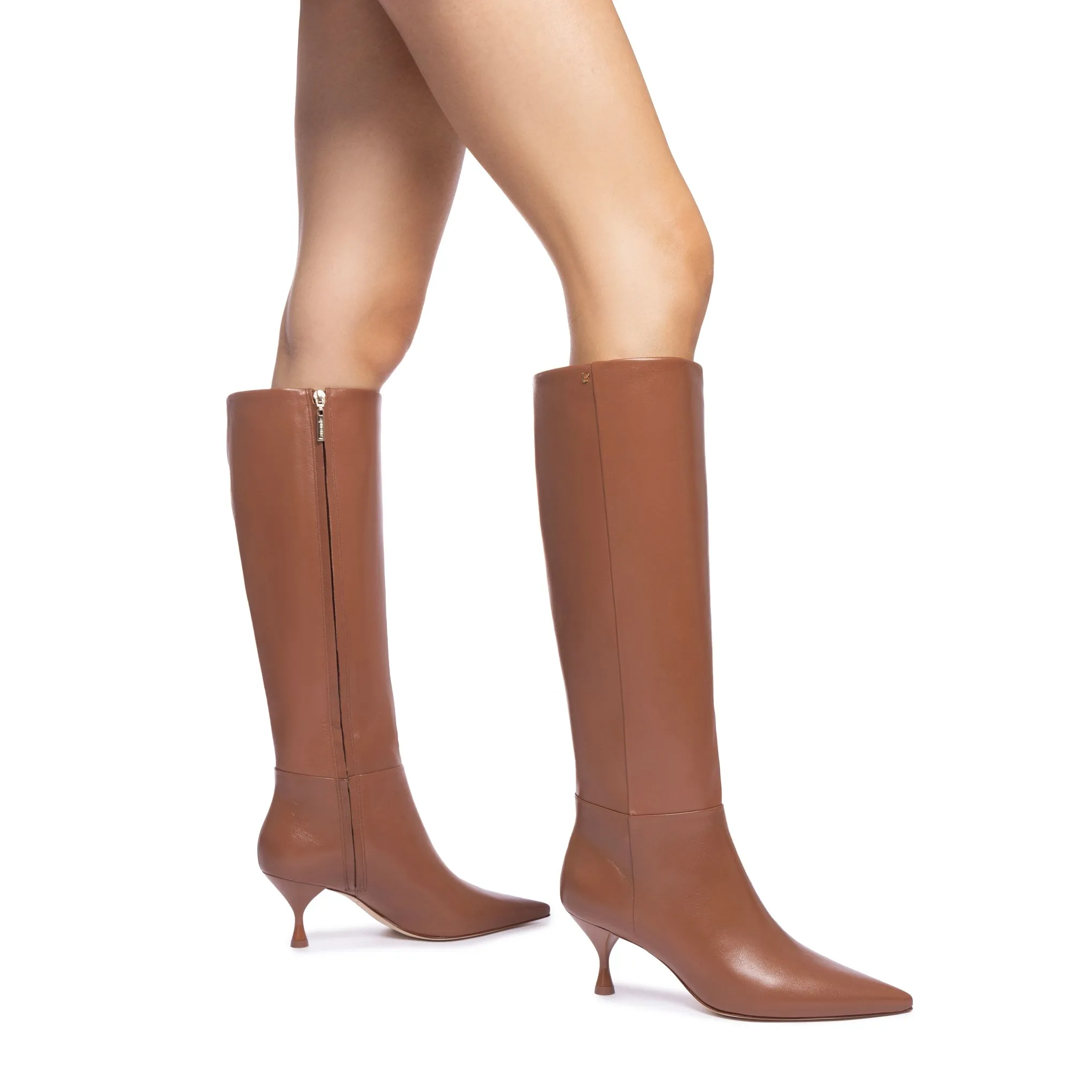 Georgia Boot In Caramel Leather sold by Larroude product image thumbnail 4
