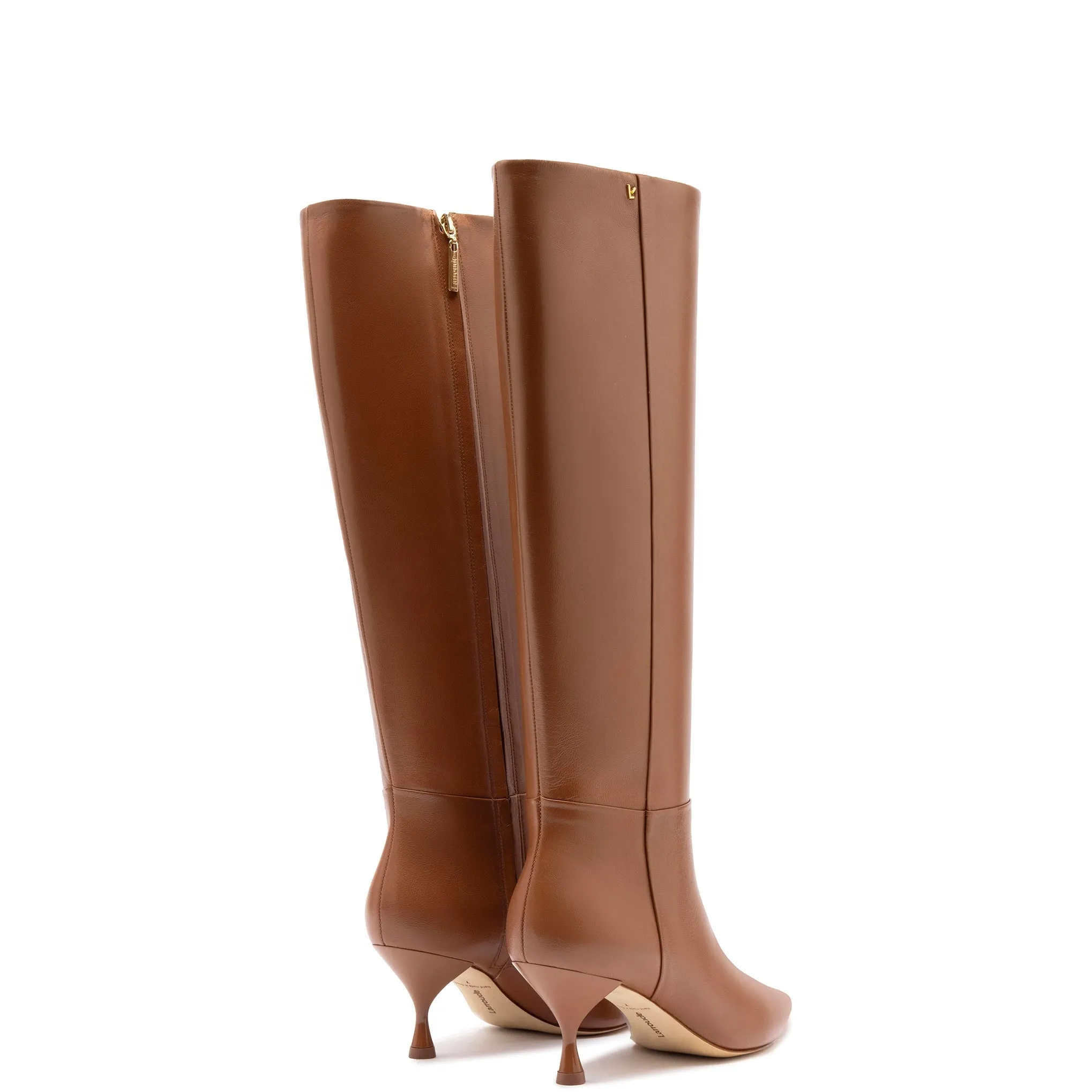 Georgia Boot In Caramel Leather sold by Larroude product image thumbnail 3
