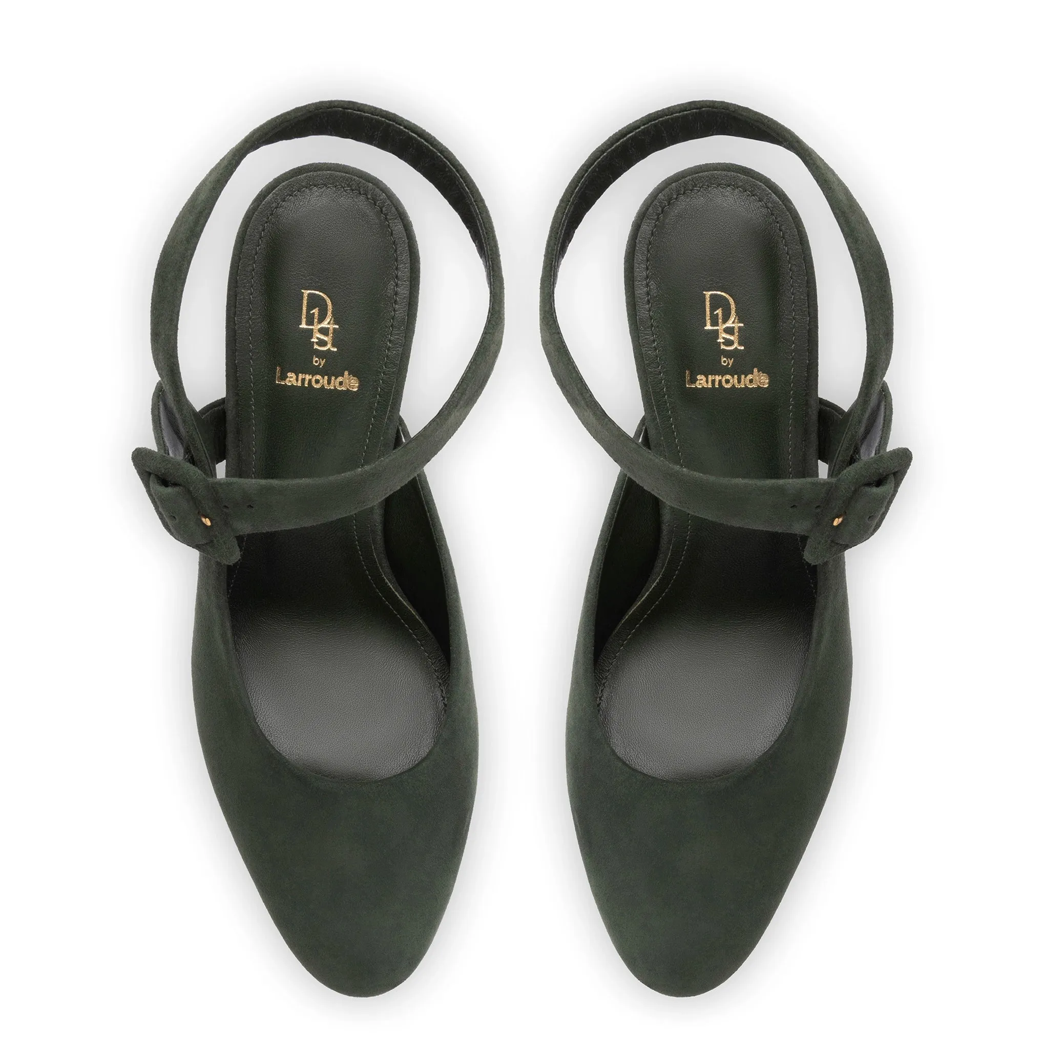 Deena By Larroudé Pump In Deep Olivine Suede sold by Larroude product image thumbnail 3