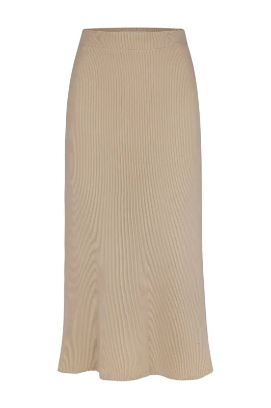 Maxi Skirt in Stretch Tencel Rib Knit sold by Larroude