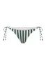 String Tie Bikini Bottom in Green Vertical Stripes sold by Larroude