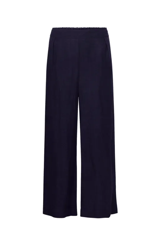 Keaton Wide Leg Pant in Linen Cupro sold by Larroude