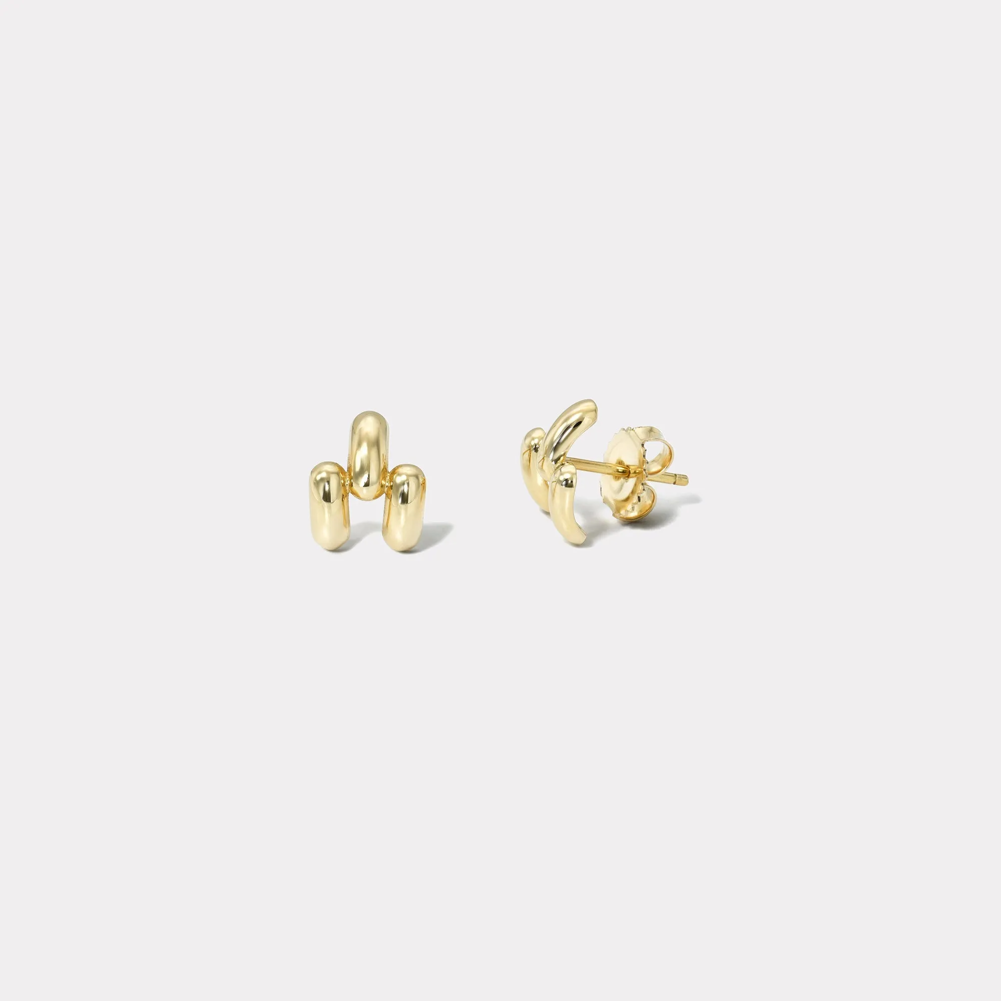 Mini All Gold Balloon Magna Earrings sold by Larroude product image thumbnail 2