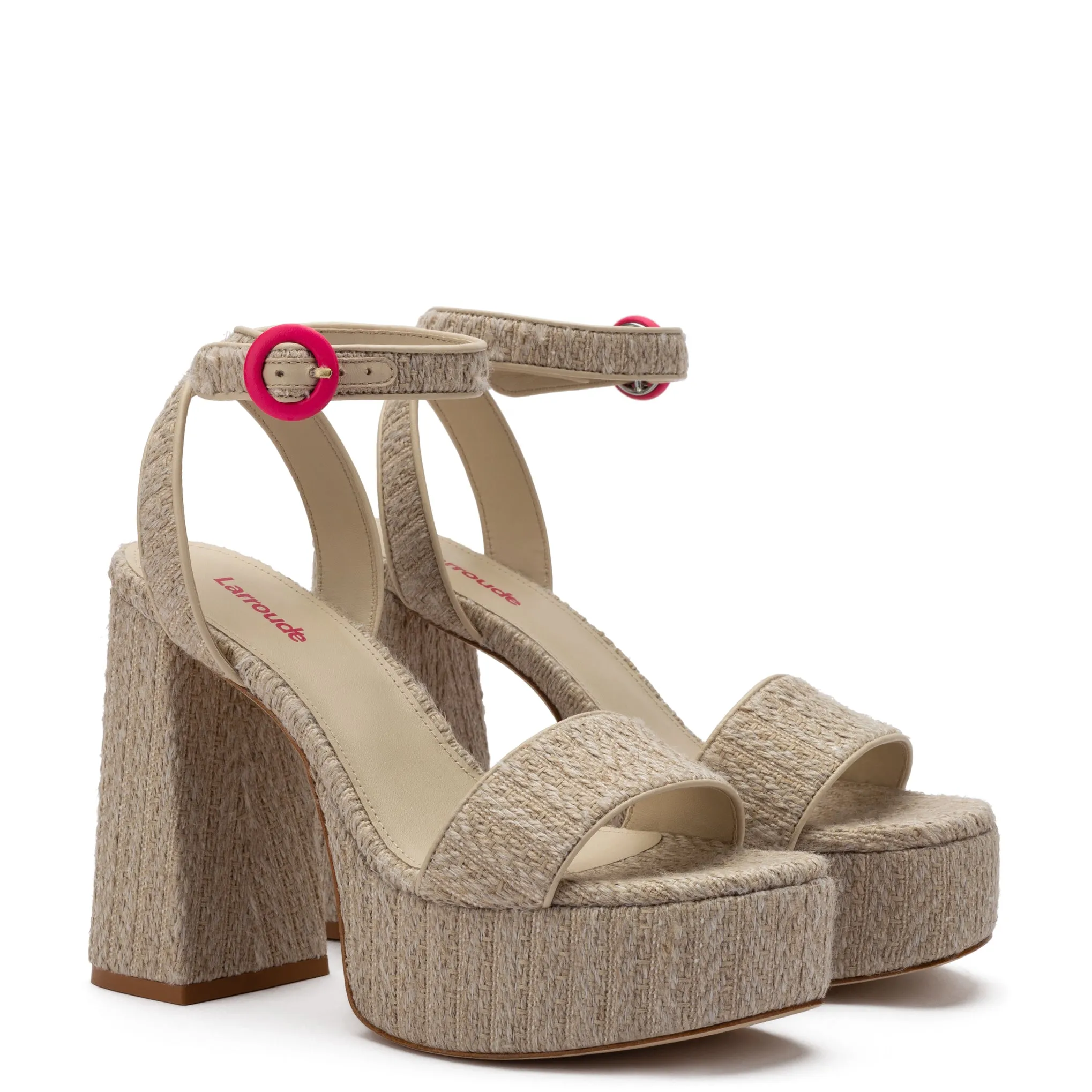 Dolly Sandal In Natural Raffia sold by Larroude product image thumbnail 2